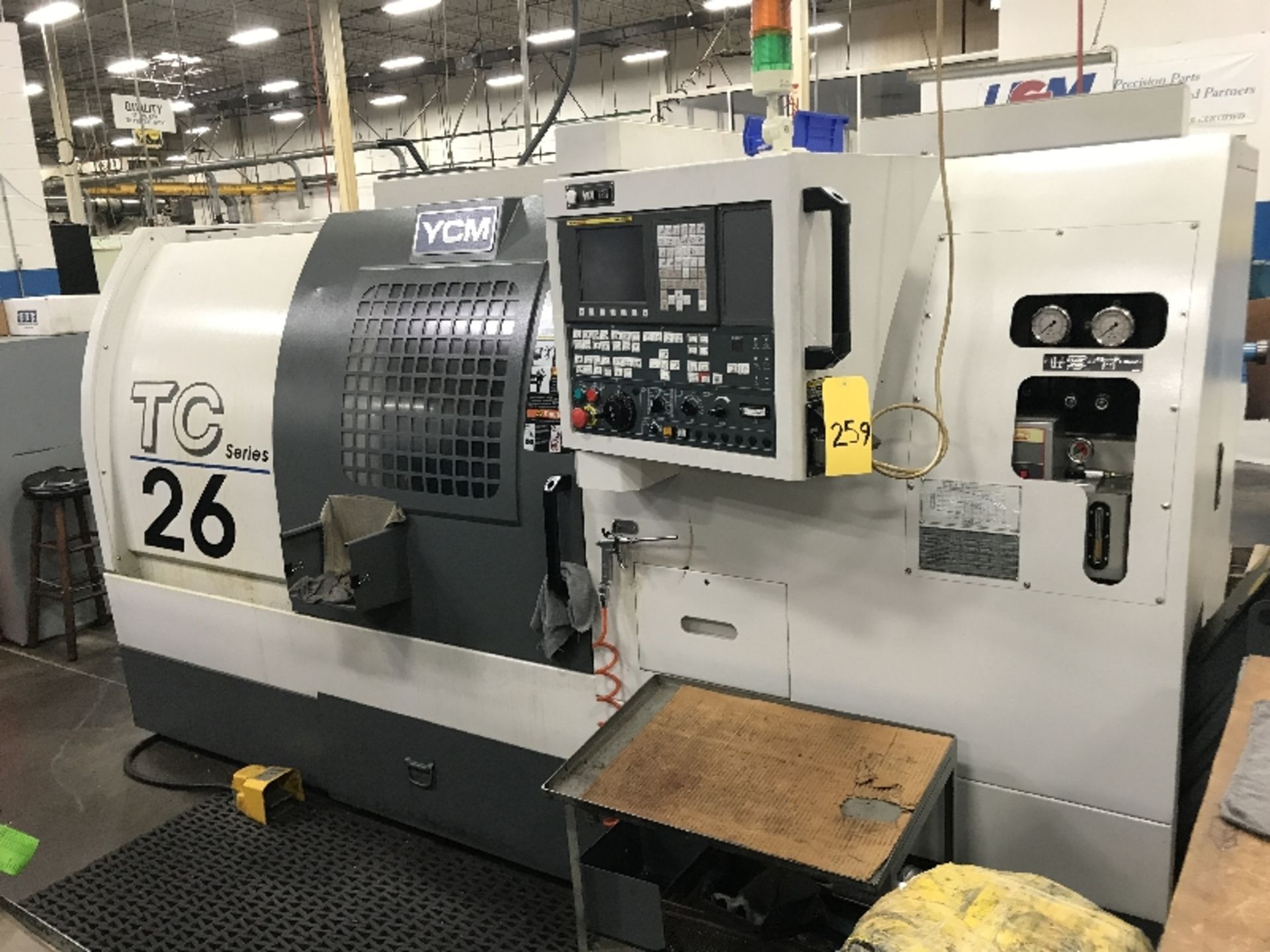 YMC TC-26 CNC Lathe, Model: TC-26, S/N: 0306, Mfg. (2011.10), w/ YCM Fanuc TXP-100FA Control