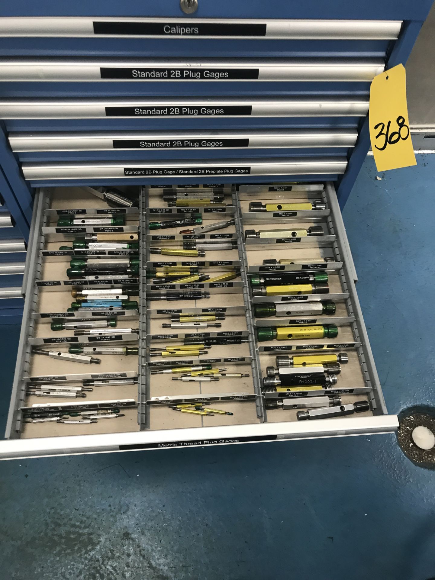 10-Drawer Lista Cabinet & Contents of Inspection Room Gages: Calipers, Standard 2B Plugs Gages, - Image 7 of 10