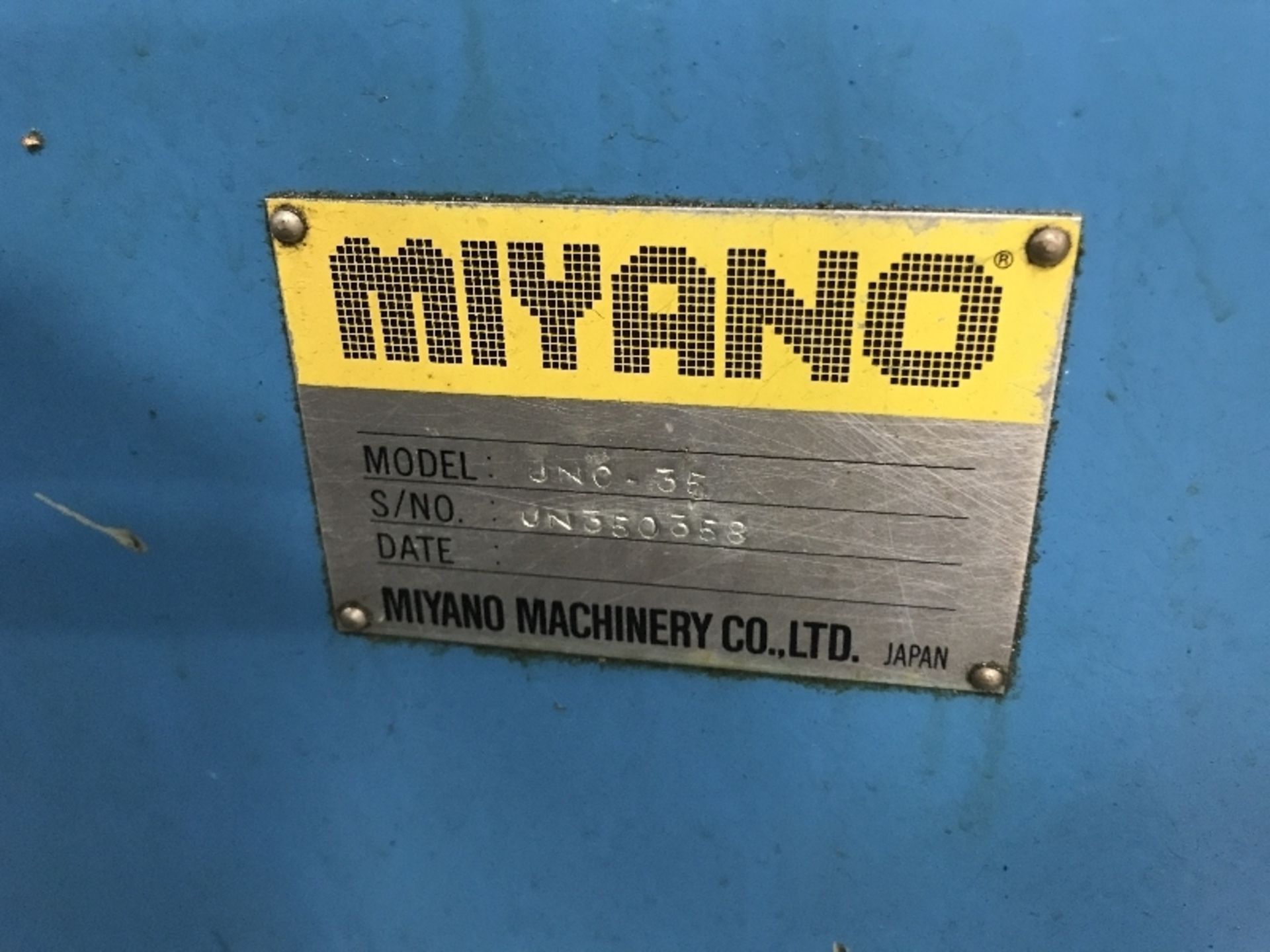 Miyano CNC Lathe, Model JNC-35, S/N: JN350358, with Fanuc Control - Image 4 of 6