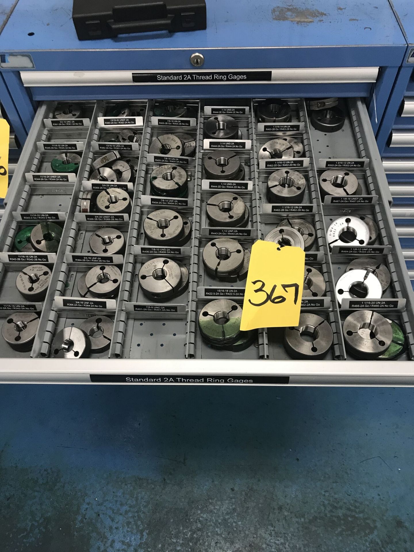 10-Drawer Lista Cabinet & Contents of Inspection Room: Standard 2A Thread Ring Gages, Standard 3A - Image 2 of 6