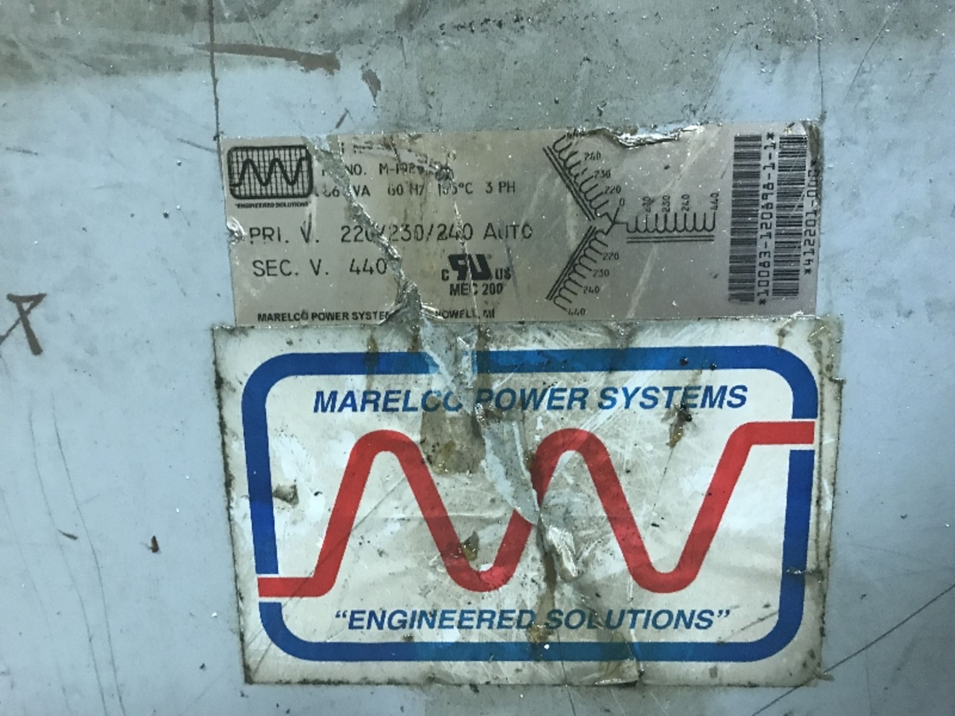 Marelco Power System 56 KVA Transformer - Primary 220/230/240, Sec 440 - Image 2 of 3