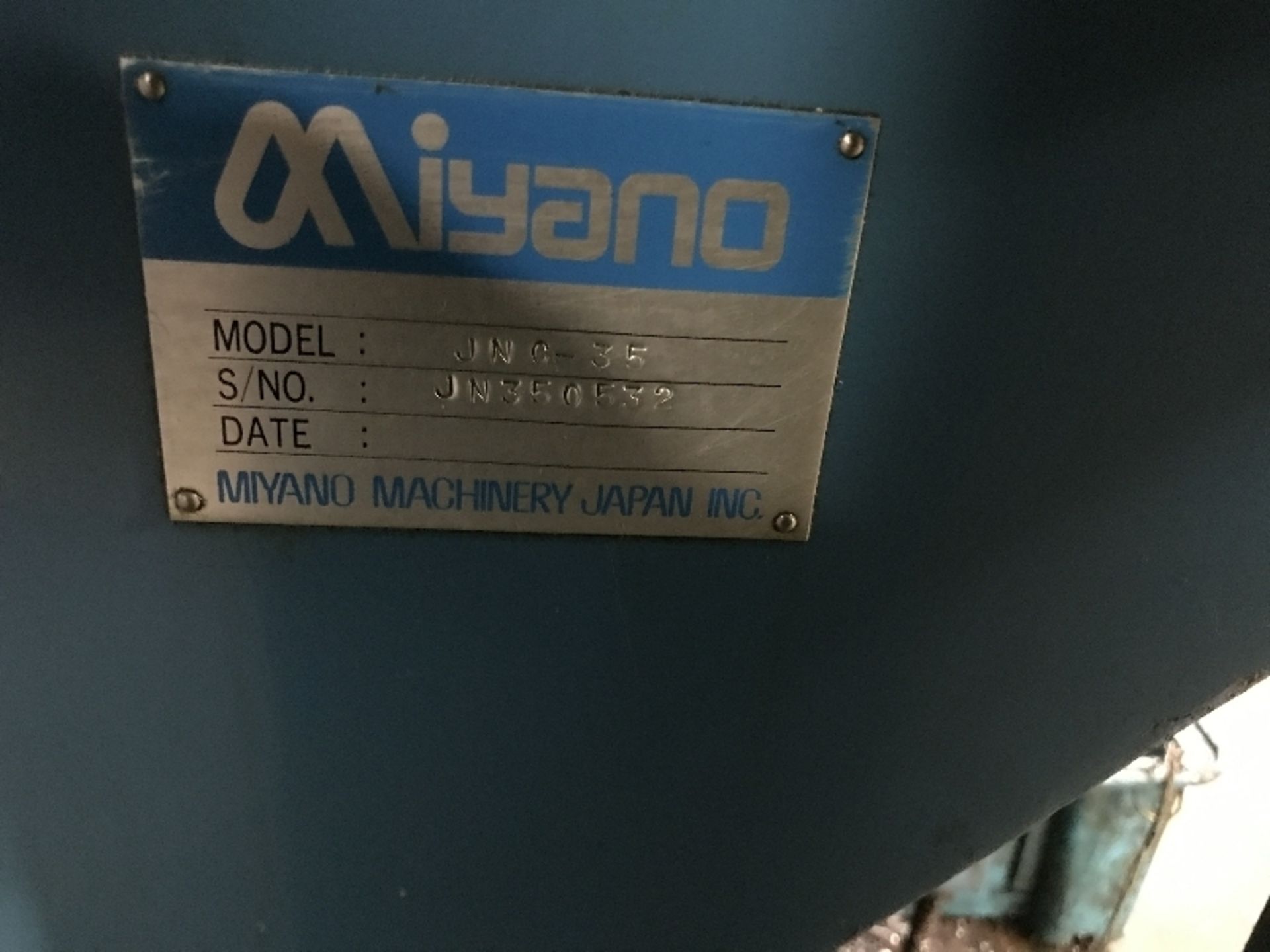 Miyano CNC Lathe, Model JNC-35, S/N: JN350532, with Fanuc OT Control - Image 3 of 3