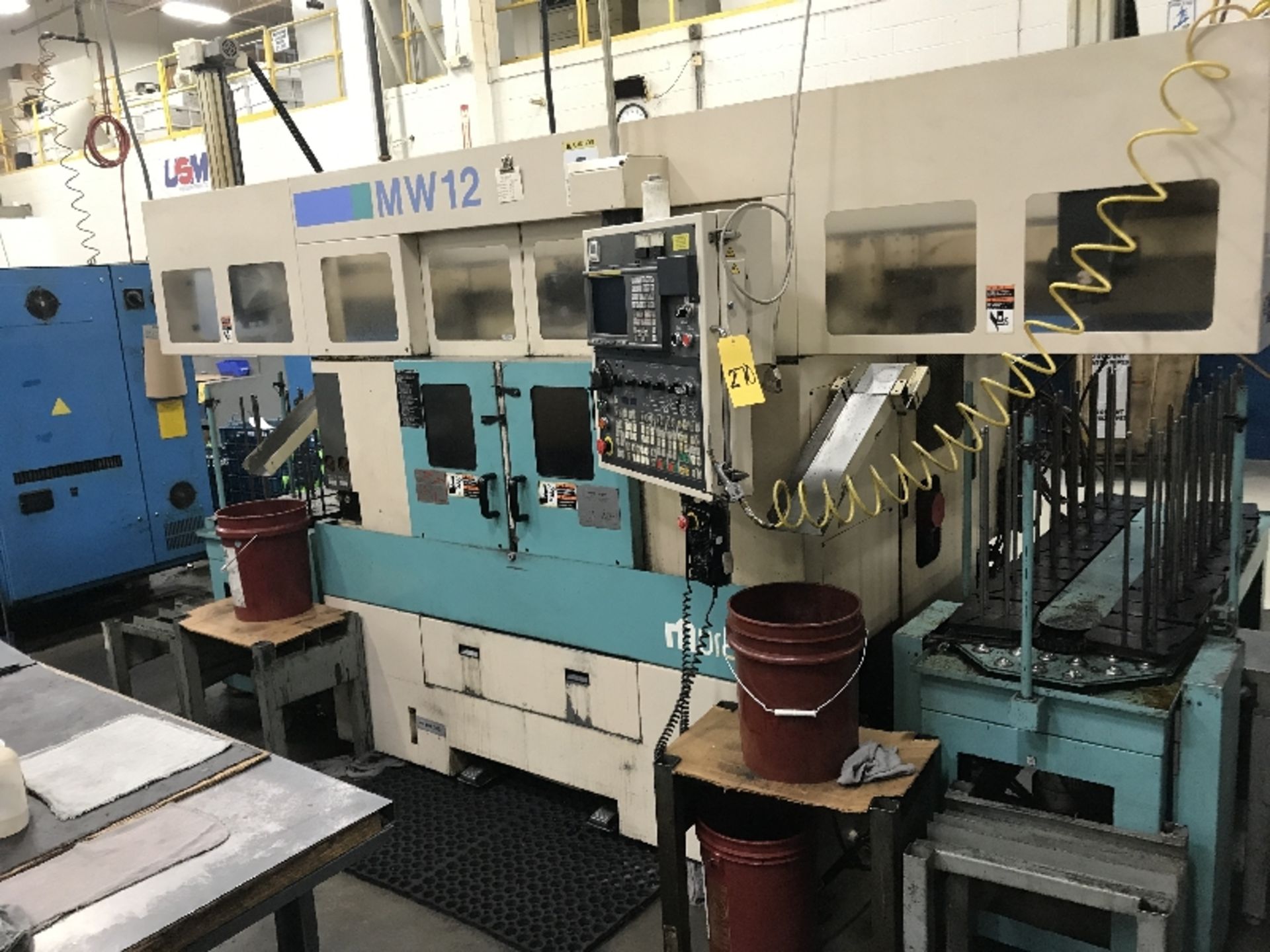 Murata Model: MW12, Twin Spindle Lath, SN: 9KX83843301, (1998), Equipped with Dual Pick & Place
