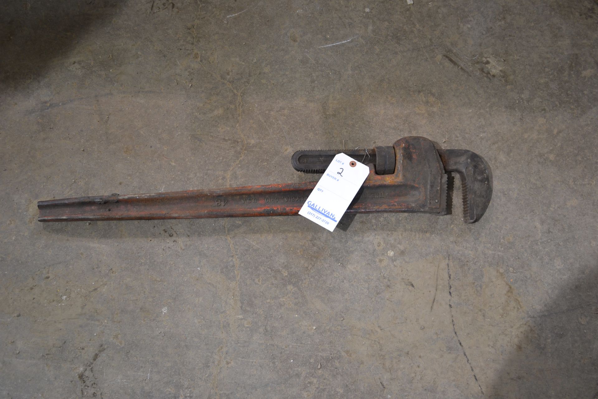 PIPE WRENCH, RIDGED, 48"