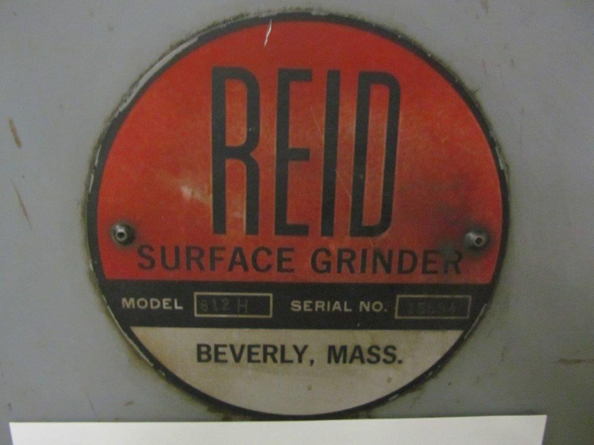 REID SURFACE GRINDER MODEL 612H, S/N: 15594, CAPACITY: 6" X 12" C/W ECLIPSE MAGNETIC CHUCK, - Image 4 of 5