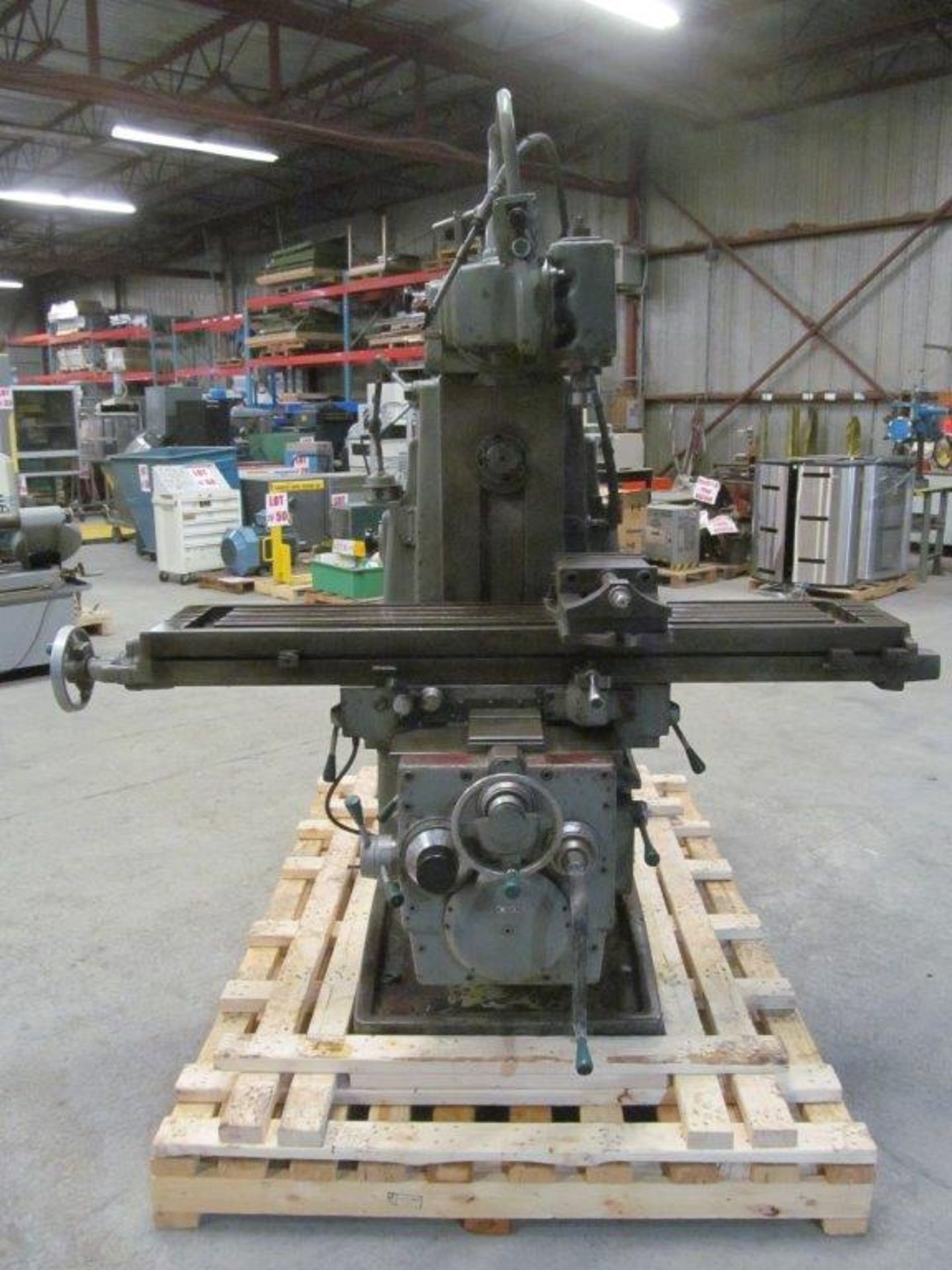 KEARNEY & TRECKER (MILWAUKEE) POWER OVERARM HORIZONTAL/VERTICAL MILLING MACHINE MODEL 307 S-12, S/N: - Image 7 of 13