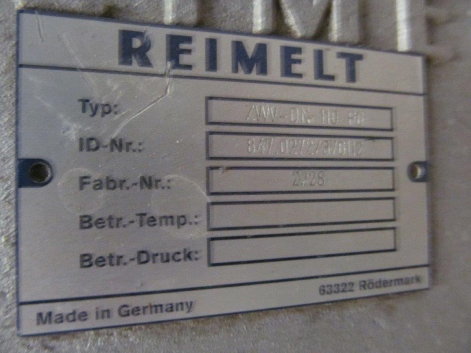 REIMELT (GERMANY) DIVERTERS, TYPE ZWV-DN110P6, 4-1/2" OPENING, ALUMINUM - Image 4 of 5