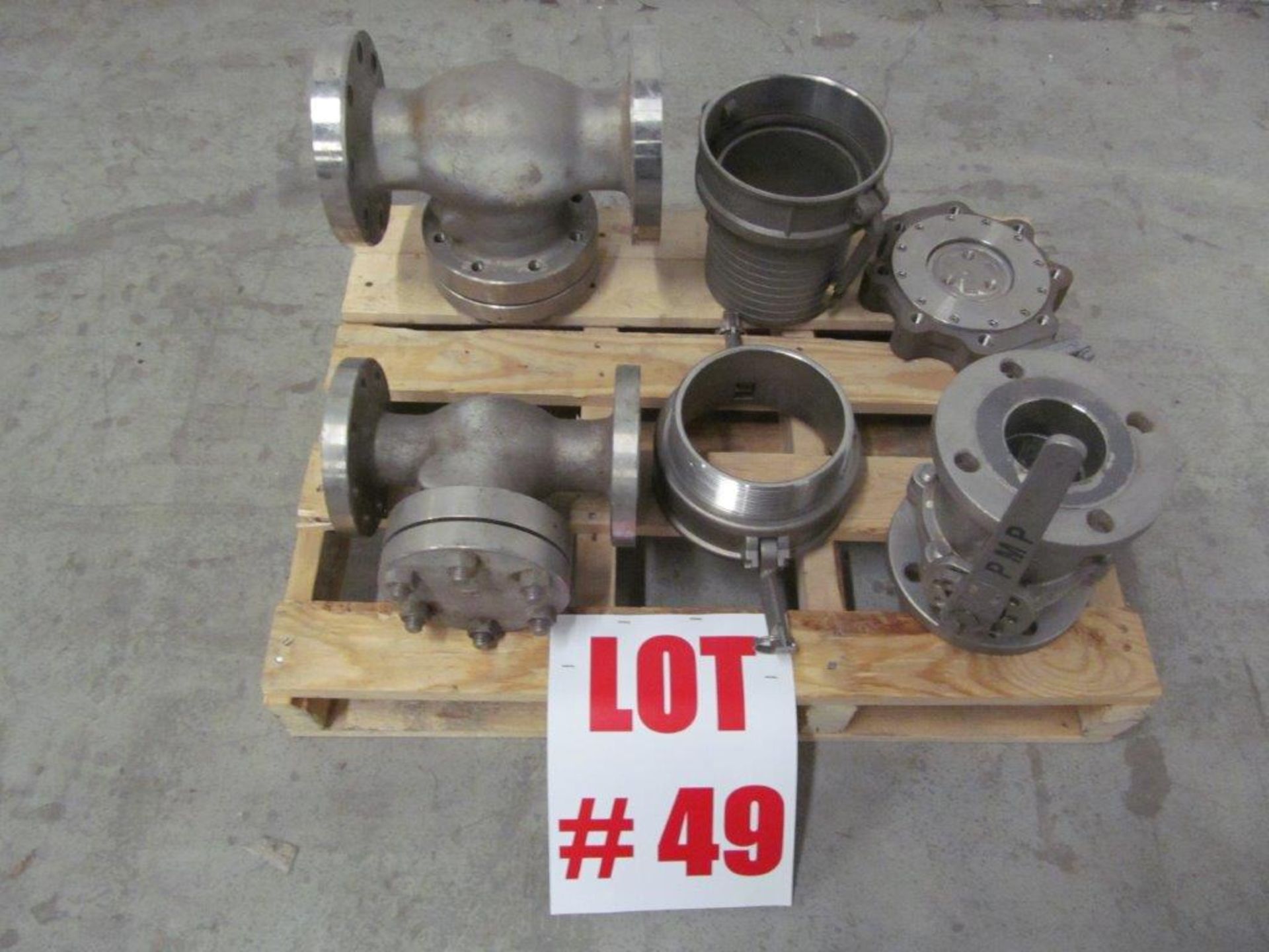 LOT OF ASSORTED S/S VALVES (6 PCS)