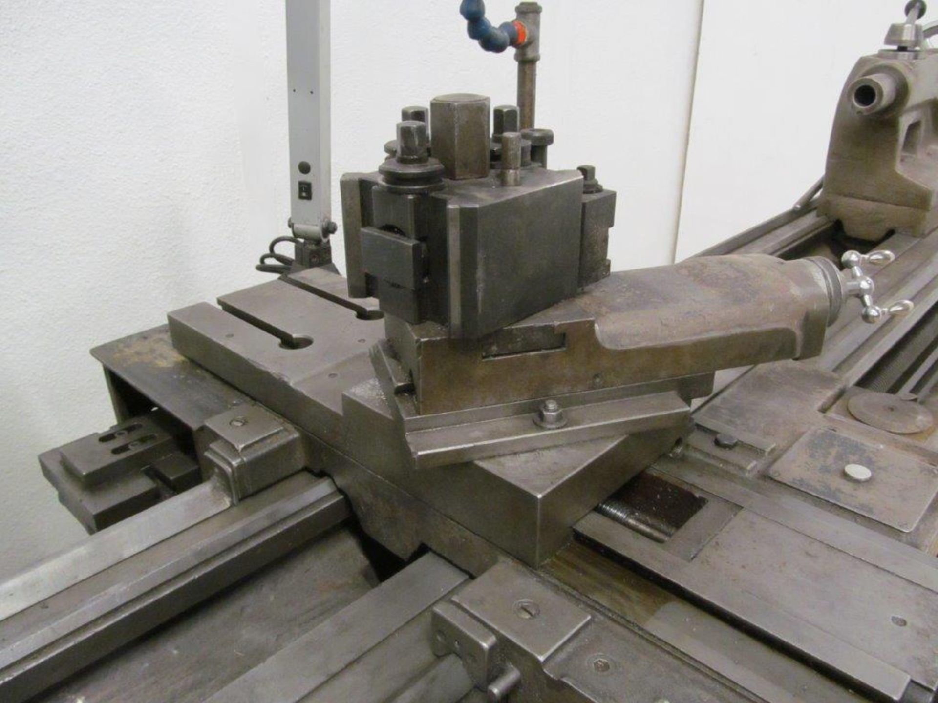 MEUSER (GERMANY ENGINE LATHE, 20" SWING X 60" CENTERS, SPINDLE HOLE: 2", C/W 12" 3-JAW CHUCK, - Image 6 of 8