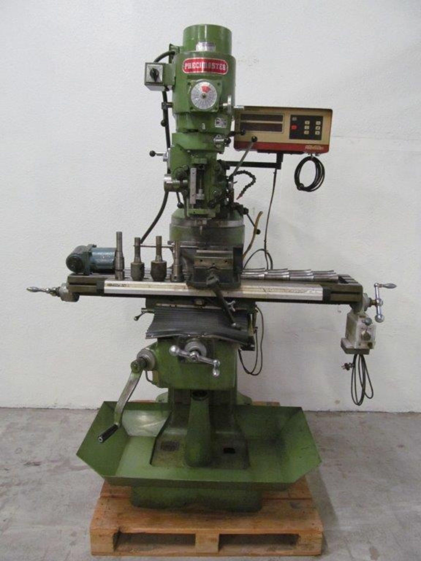 PRECIMASTER VERTICAL TURRET MILL, VARIABLE SPEED, MODEL: 2VS, S/N: 01015R, TABLE: 9" X 48", C/W DRO, - Image 2 of 5