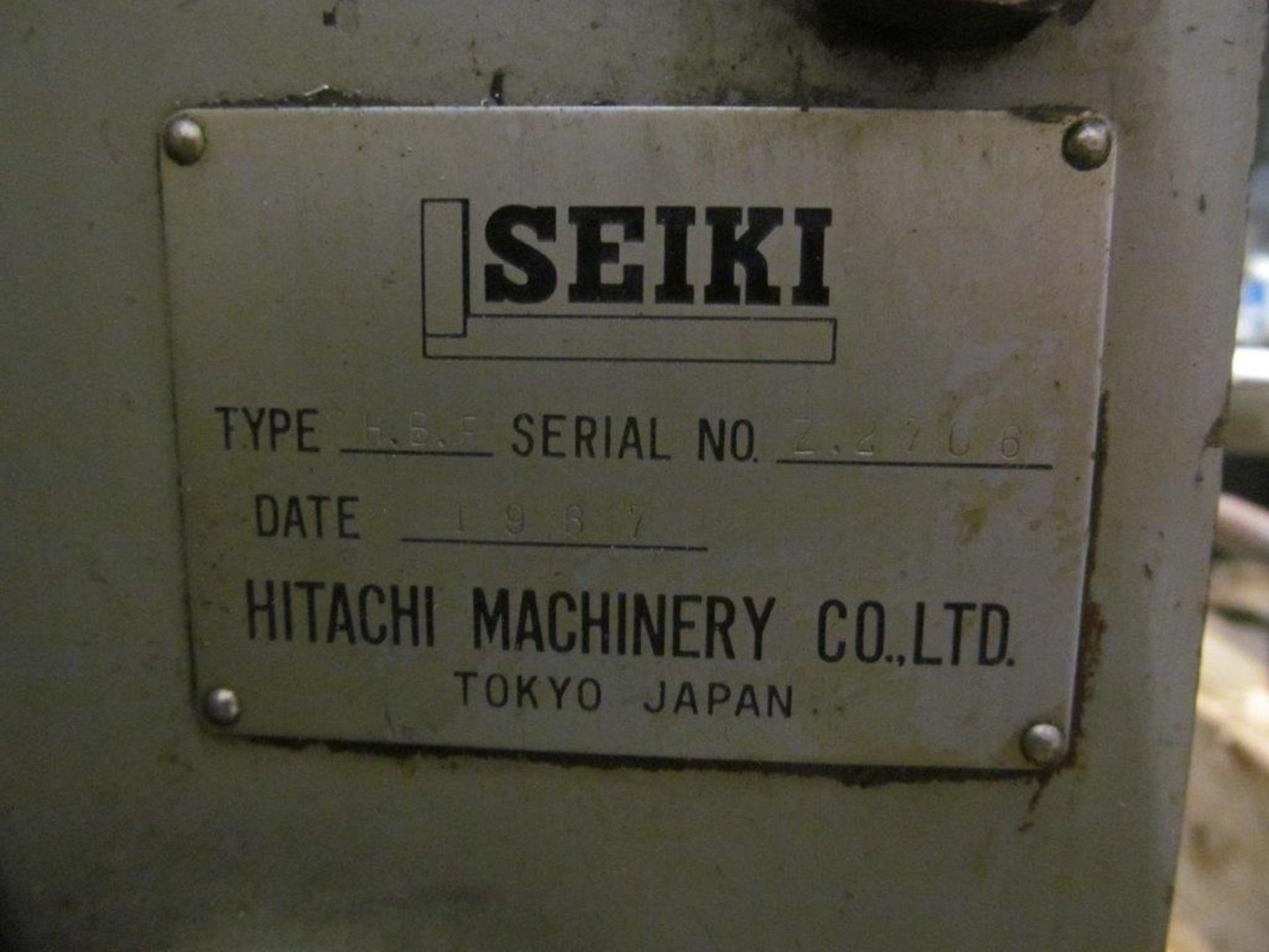 HITACHI SEIKI (JAPAN) MODEL 4A TURRET LATHE C/W BAR FEEDER, 18" SWING X 32" CENTERS, S/N: Z2706, - Image 10 of 10
