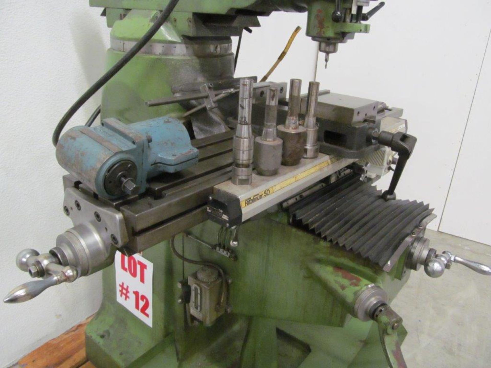 PRECIMASTER VERTICAL TURRET MILL, VARIABLE SPEED, MODEL: 2VS, S/N: 01015R, TABLE: 9" X 48", C/W DRO, - Image 4 of 5