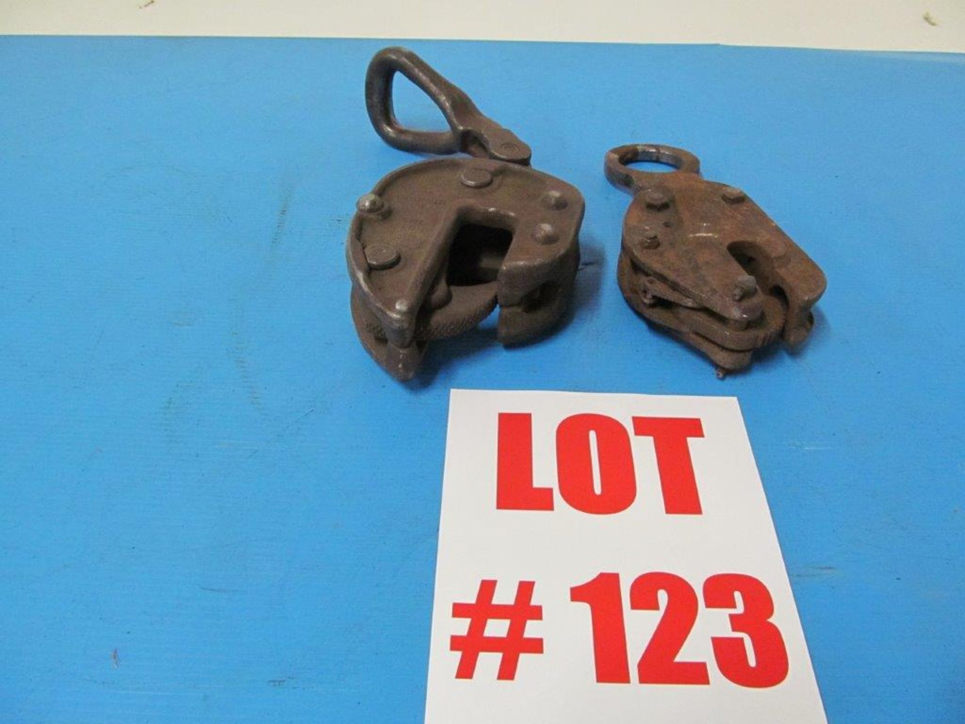 LOT OF (2) PLATE STEEL CLAMPS