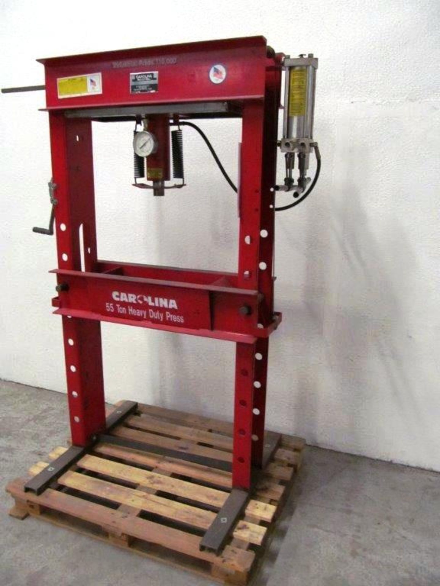 CAROLINA (USA) 55 TON HEAVY DUTY SHOP PRESS, NOTE: MAY NEED "O" RINGS - Image 3 of 6