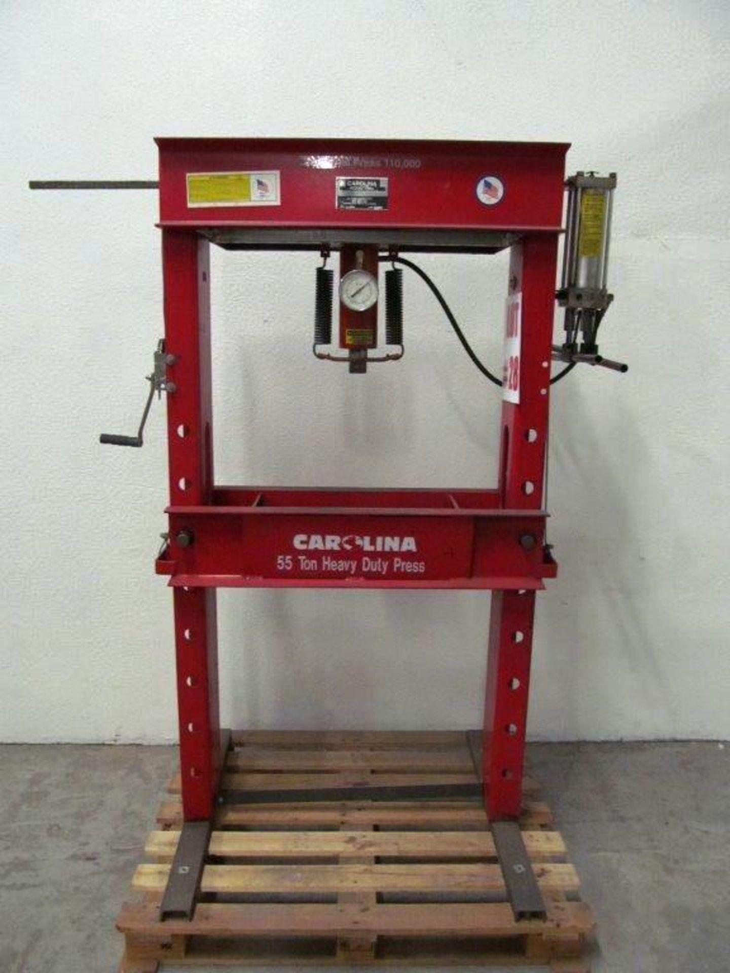 CAROLINA (USA) 55 TON HEAVY DUTY SHOP PRESS, NOTE: MAY NEED "O" RINGS - Image 2 of 6