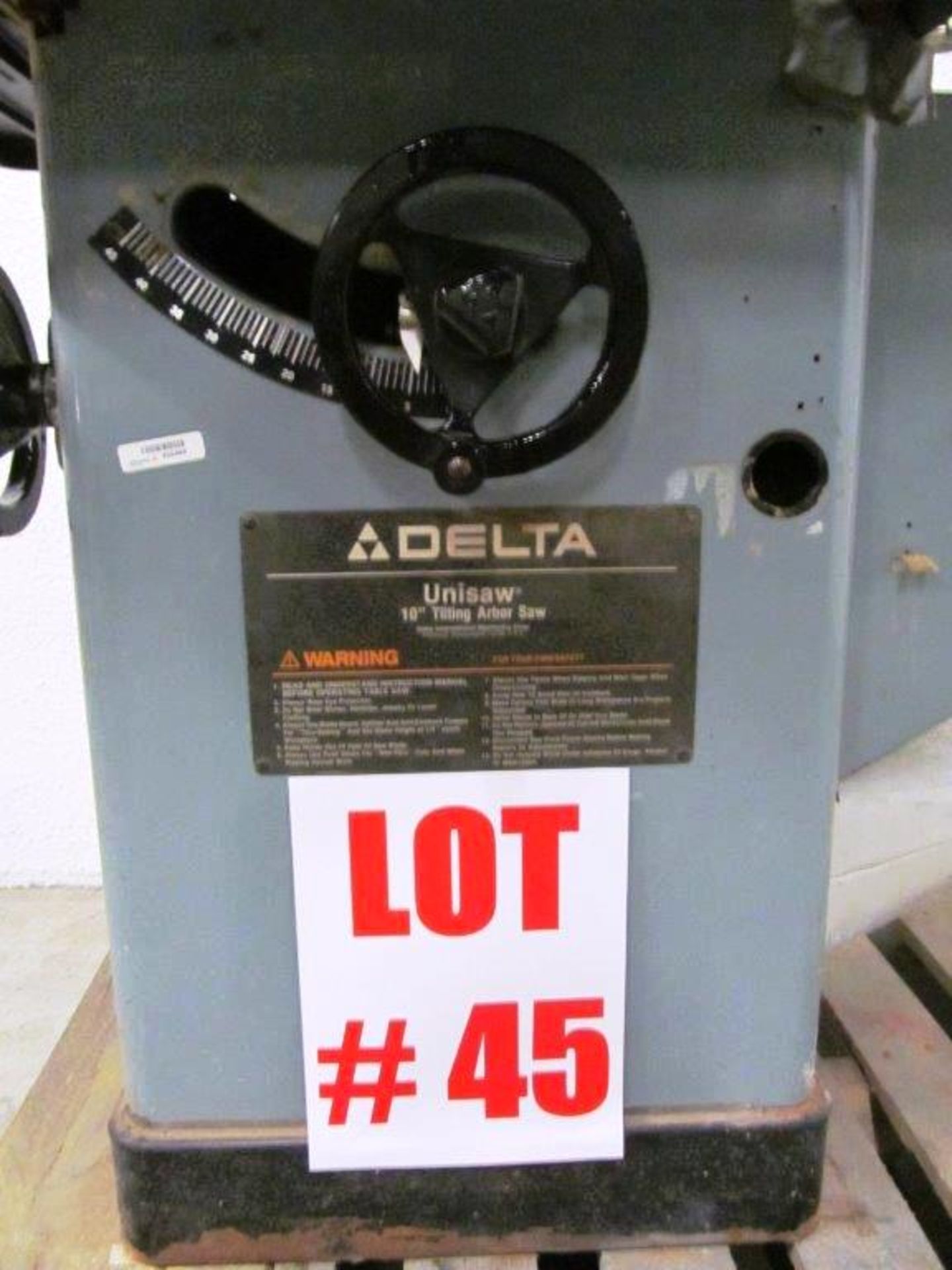 DELTA UNISAW 10'' TILTING ARBOR TABLE SAW, C/W UNIFENCE, SAW GUIDE MODEL: 34-462, S/N 90E33096, - Image 3 of 4