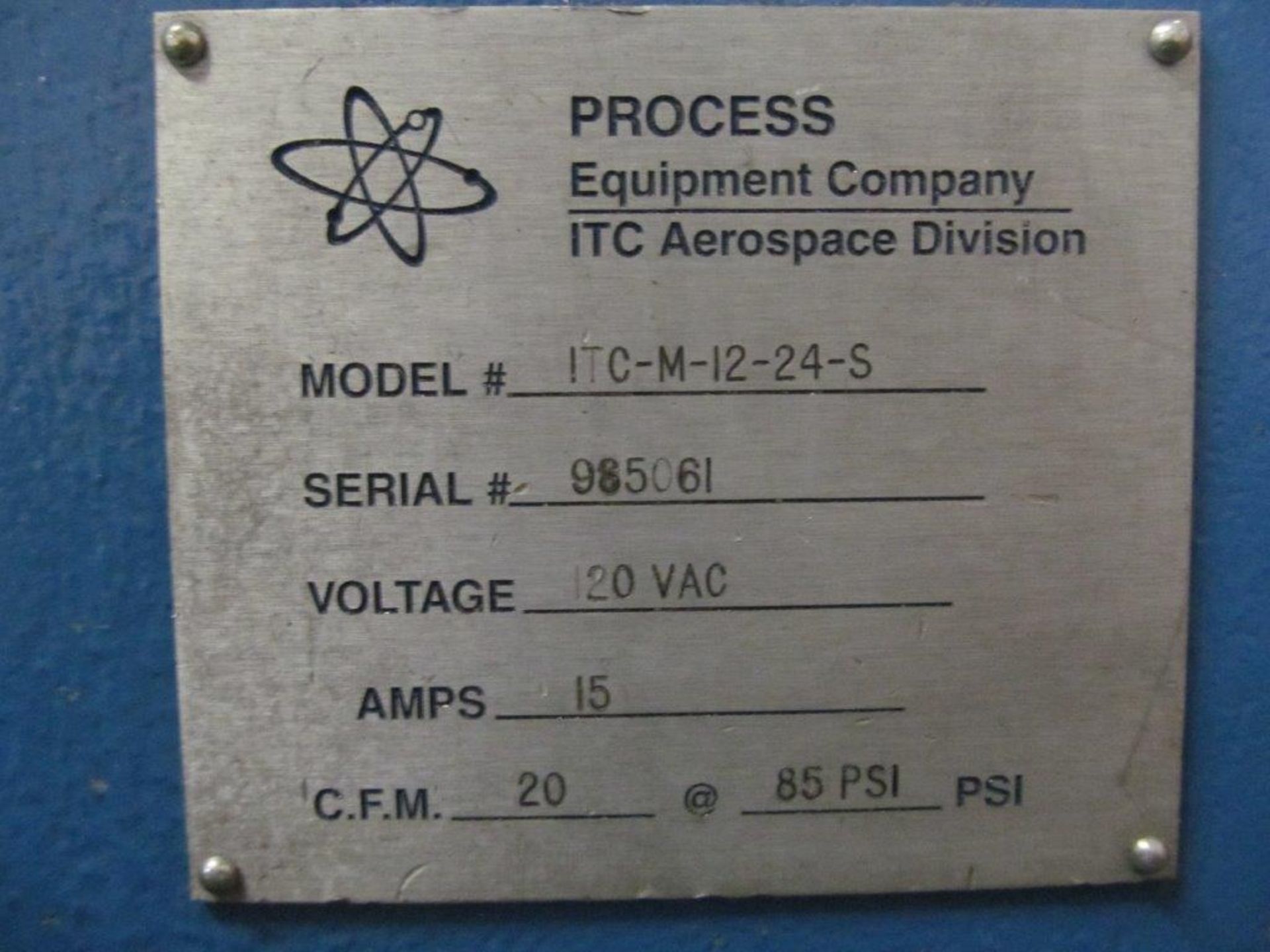 PROCESS EQUIPMENT COMPANY ITC AEROSPACE DIVISION, AUTO RIVETER MODEL: ITC-M-12-24-S - Image 11 of 11