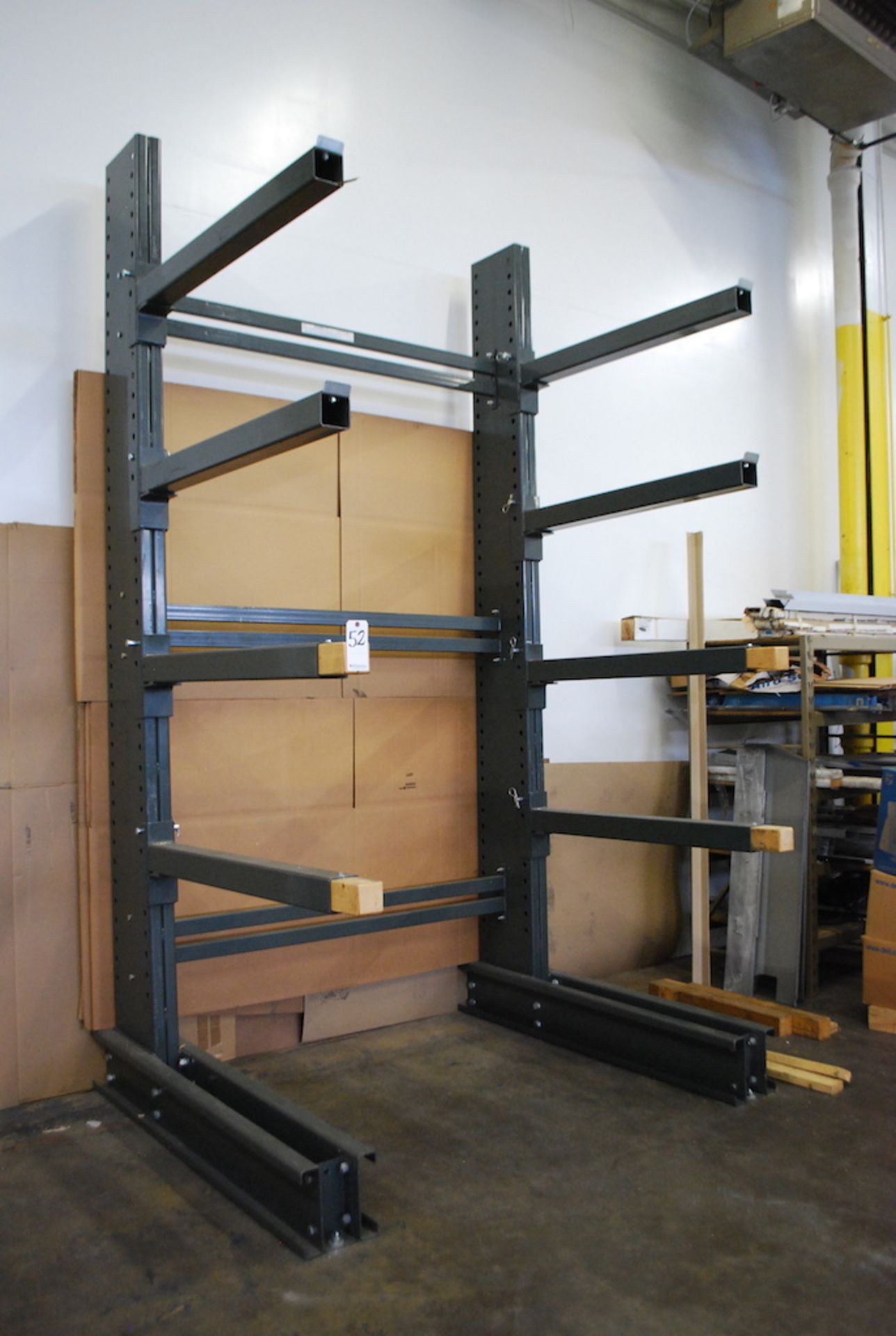 JARKE STEELTREE SERIES 60 SINGLE SIDED ADJUSTABLE CANTILEVER STORAGE RACK: 12’ HIGH; 18,150 LBS