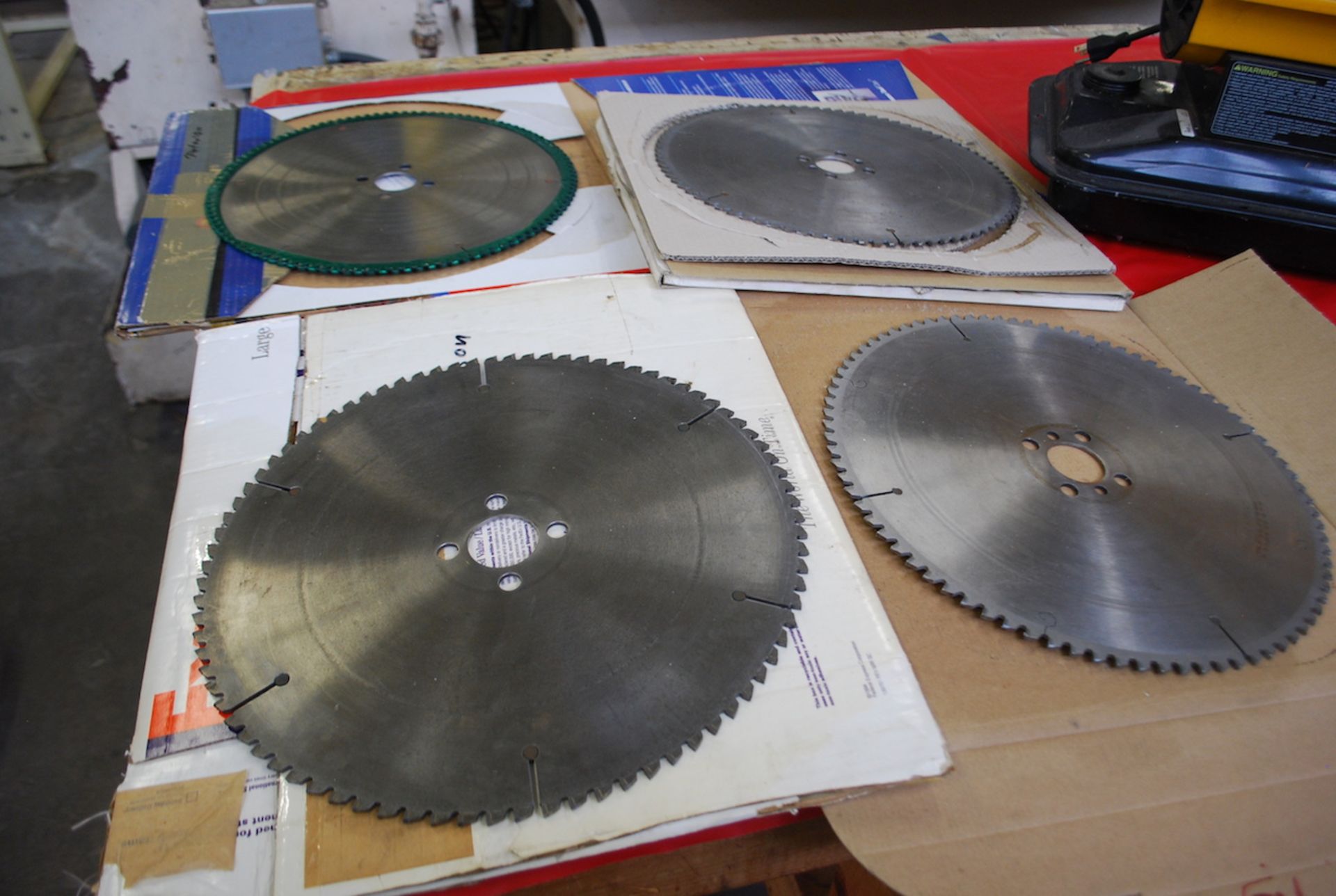 LOT - (4) ASSORTED CARBIDE TIPPED ALUMINUM COLD SAW BLADES