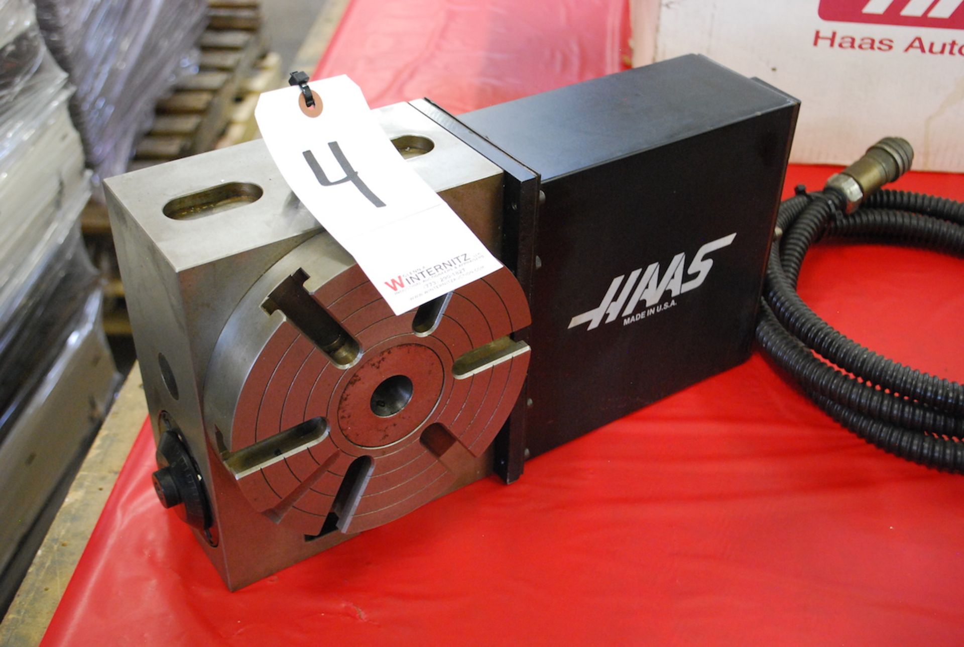 HAAS 7" 4TH AXIS ROTARY TABLE: S/N 70876; W/HAAS SERVO CONTROLLER