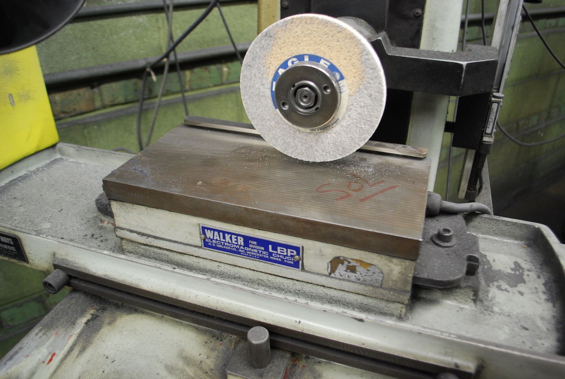 HARIG 6” X 12” MODEL 612 HAND FEED SURFACE GRINDER: S/N 18091; WALKER LBP MAGNETIC CHUCK; WALKER - Image 3 of 5