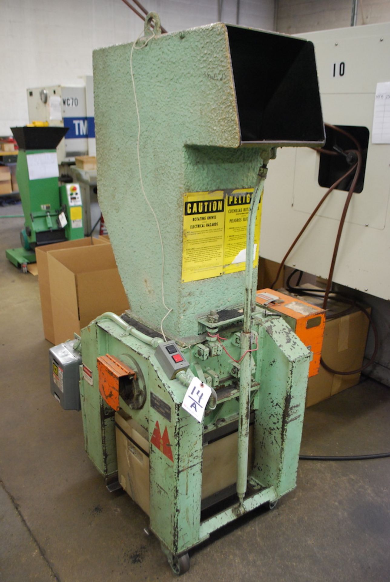 RAMCO 10HP MODEL 1012 PORTABLE GRANULATOR: S/N 1269; 12” X 10-1/2” OPENING.