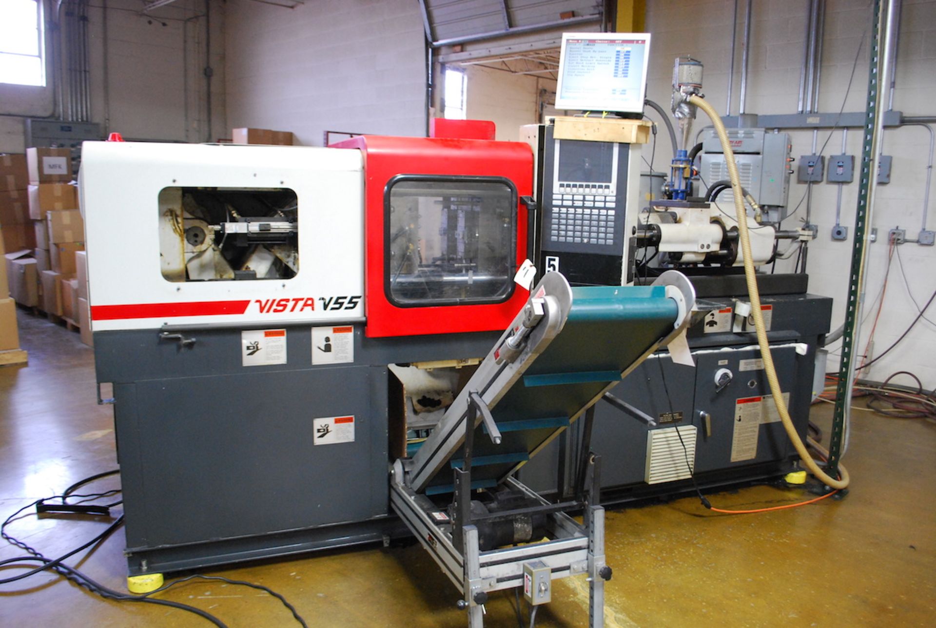 1999 CINCINNATI MILACRON 55 TON VISTA V55 MODEL VV55-2.97 PLASTIC INJECTION MOLDER: S/N S55A0500007;