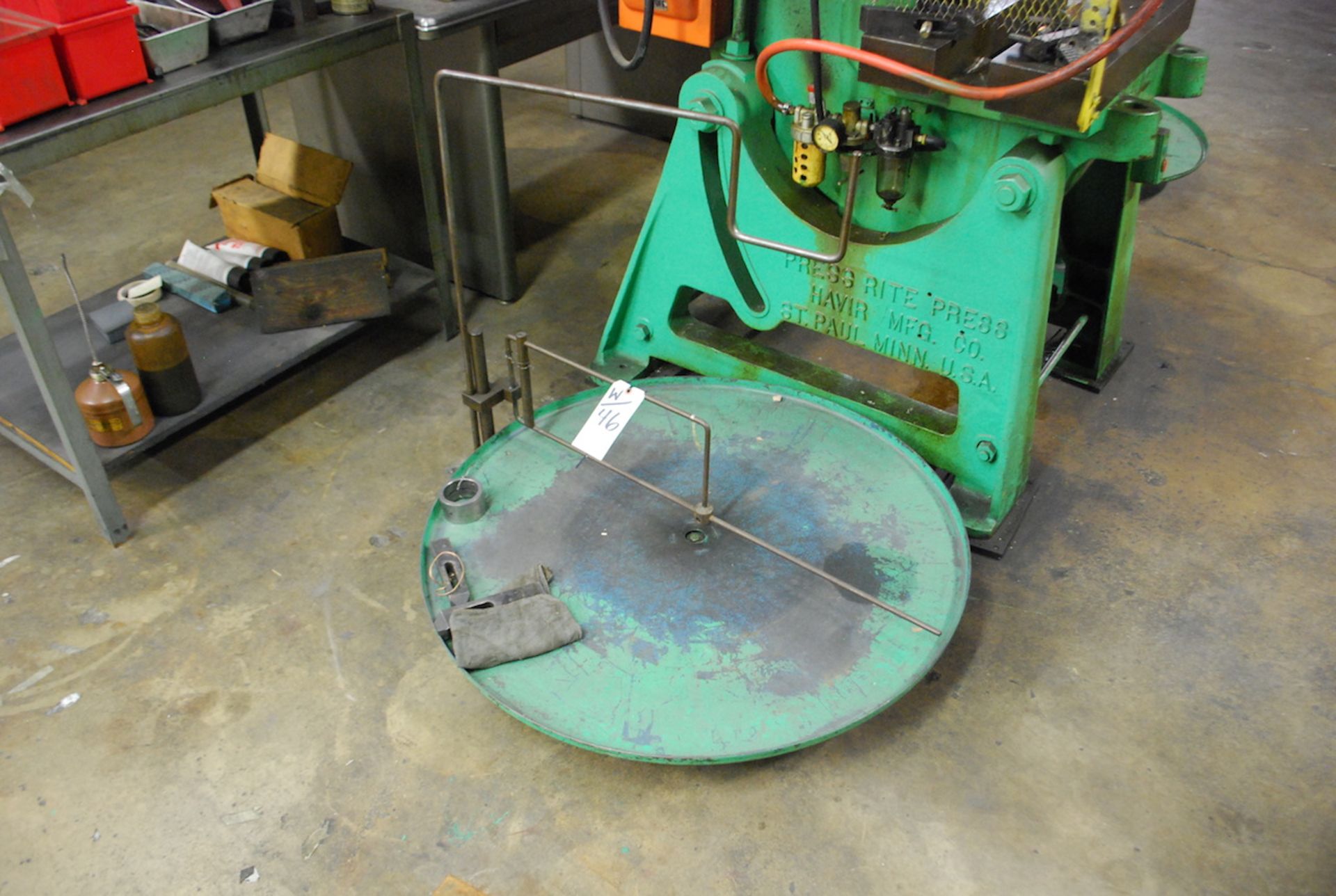 PRESS RITE MODEL NO. 30 OBI PUNCH PRESS: S/N 2671; AIR CLUTCH; 14-1/2” X 27-1/4” BED; PRESS-RITE - Image 4 of 5