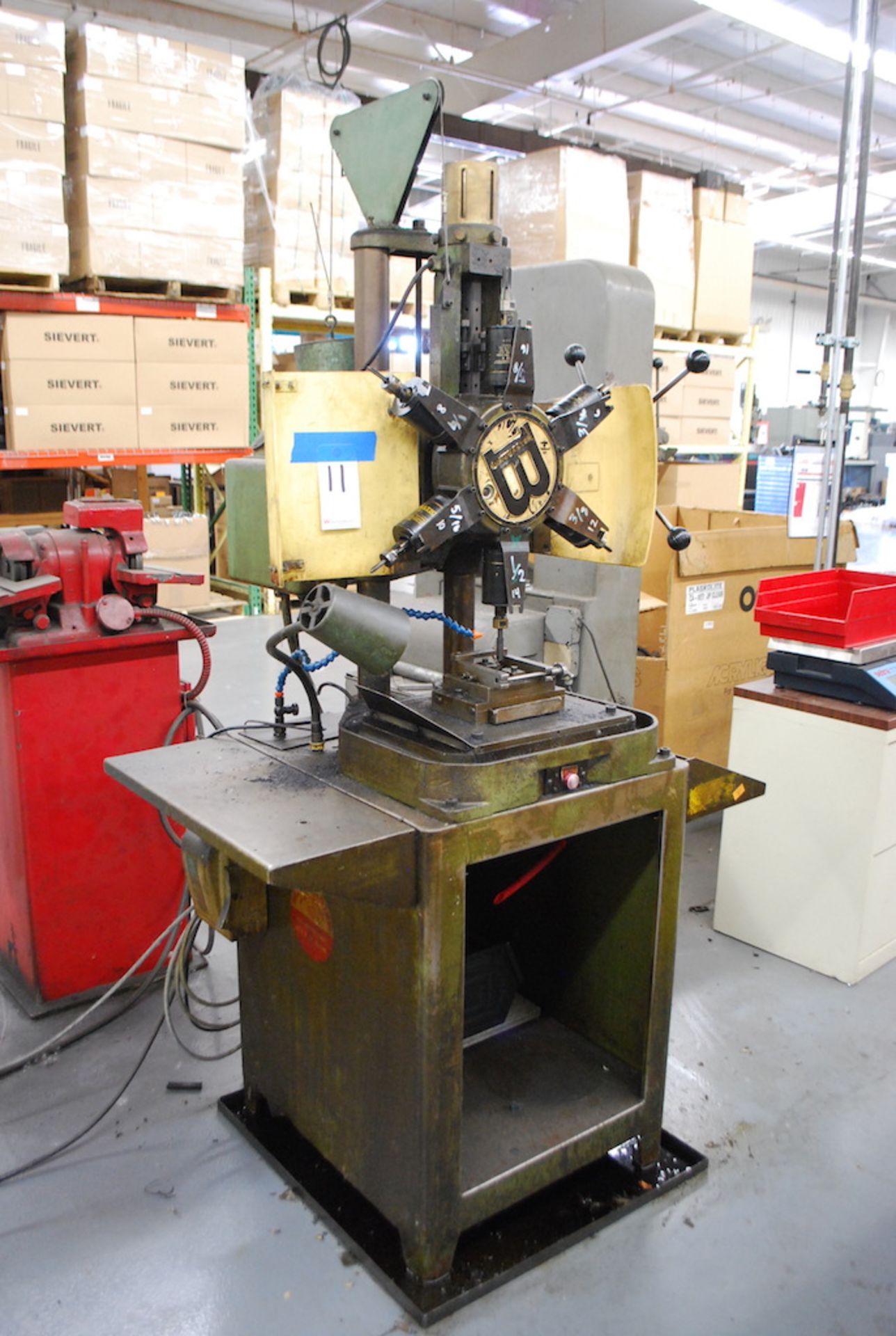 BURGMASTER HOUDAILLE 6-SPINDLE TURRET TYPE MILLING & DRILLING MACHINE: S/N 4192; 1.5HP; 1725-3450