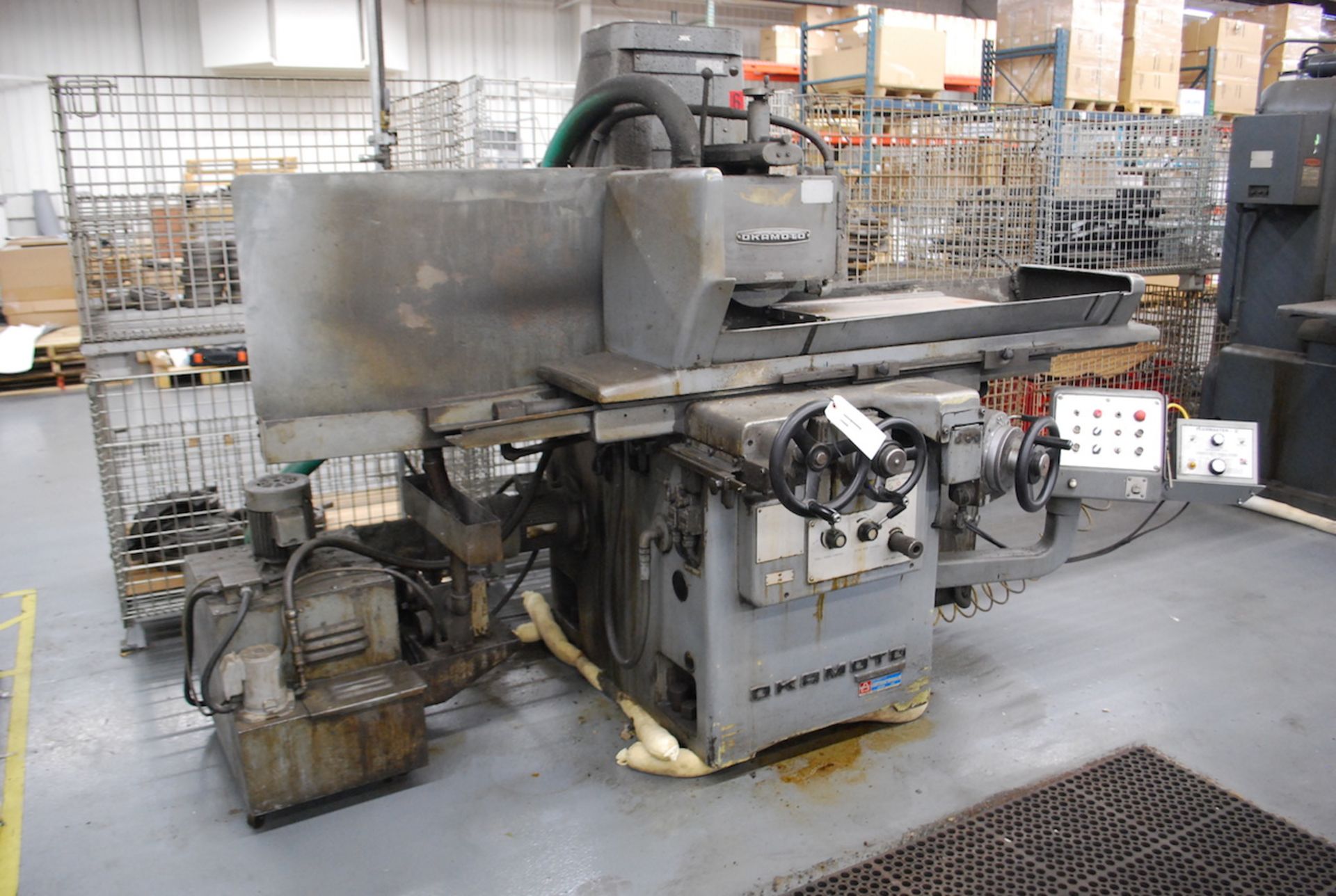 OKAMOTO 12" X 24" MODEL ACCUGAR-124N HYDRAULIC SURFACE GRINDER: S/N 2378; AUTO DOWNFEED; MAGNA-