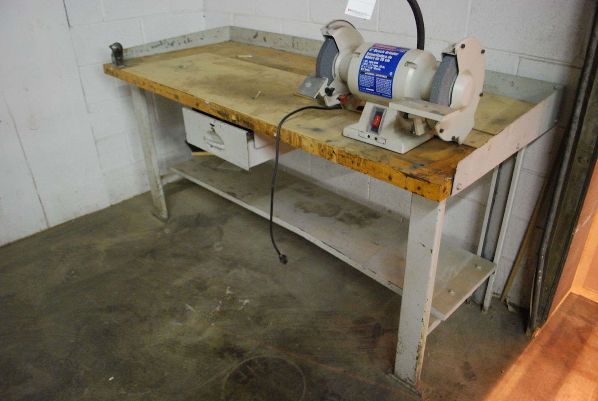 WESTWARD 8" 1 HP MODEL 4TM71 BENCH GRINDER; W/3450 RPM; 120V; 8" X 1" X 5/8" Wheels; 5/8" Arbor - Image 2 of 2