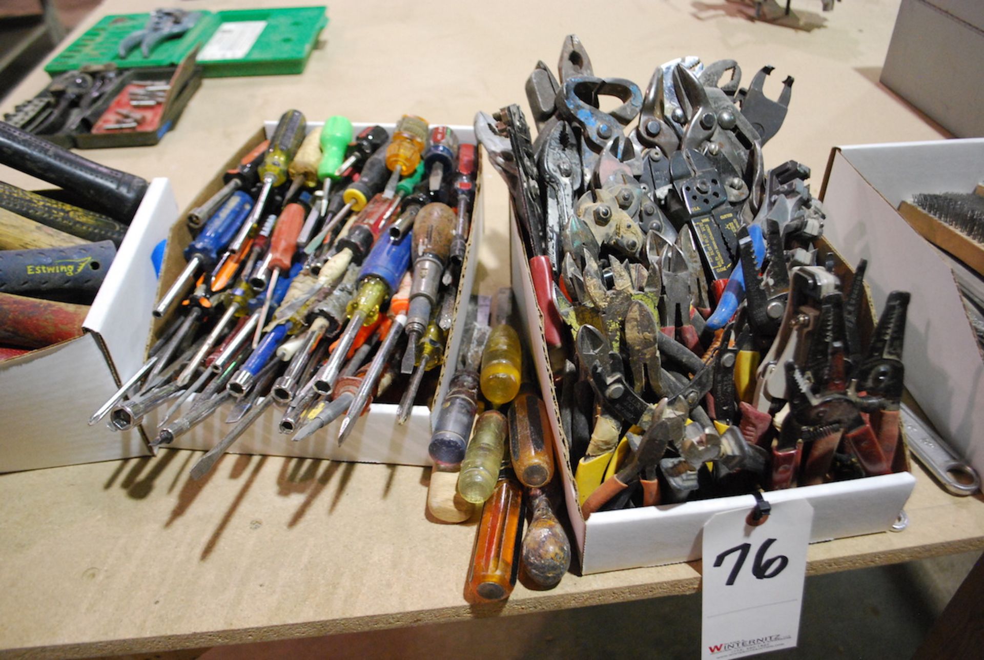 LOT: HAMMERS; RUBBER MALLOTS, SCREW DRIVERS; SNIPS; WIRE CUTTERS & FILES - Image 2 of 3