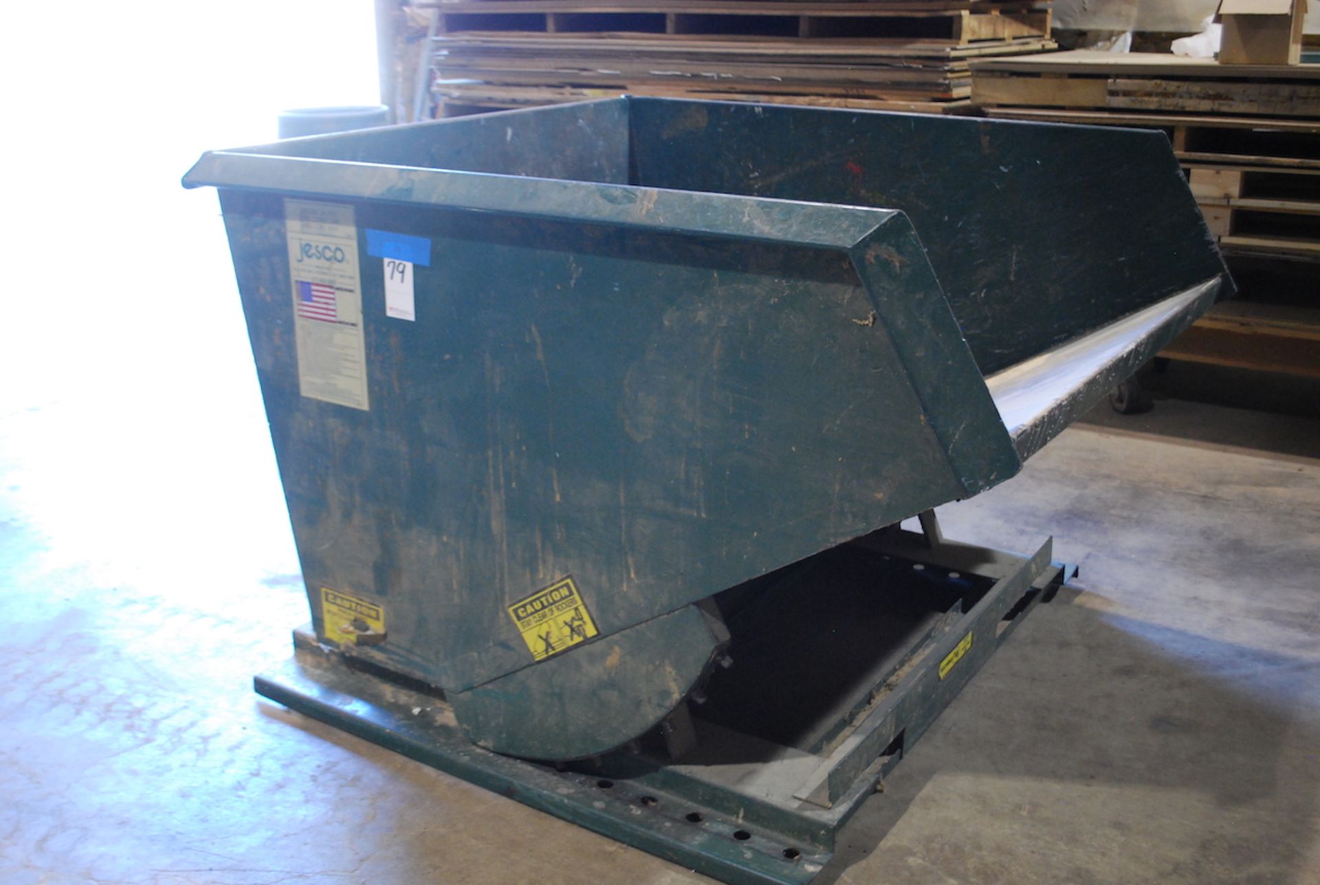 JESCO 2000 LB. 2 CU. YARD MODEL 211751 FORK LIFT DUMPING SCRAP HOPPER