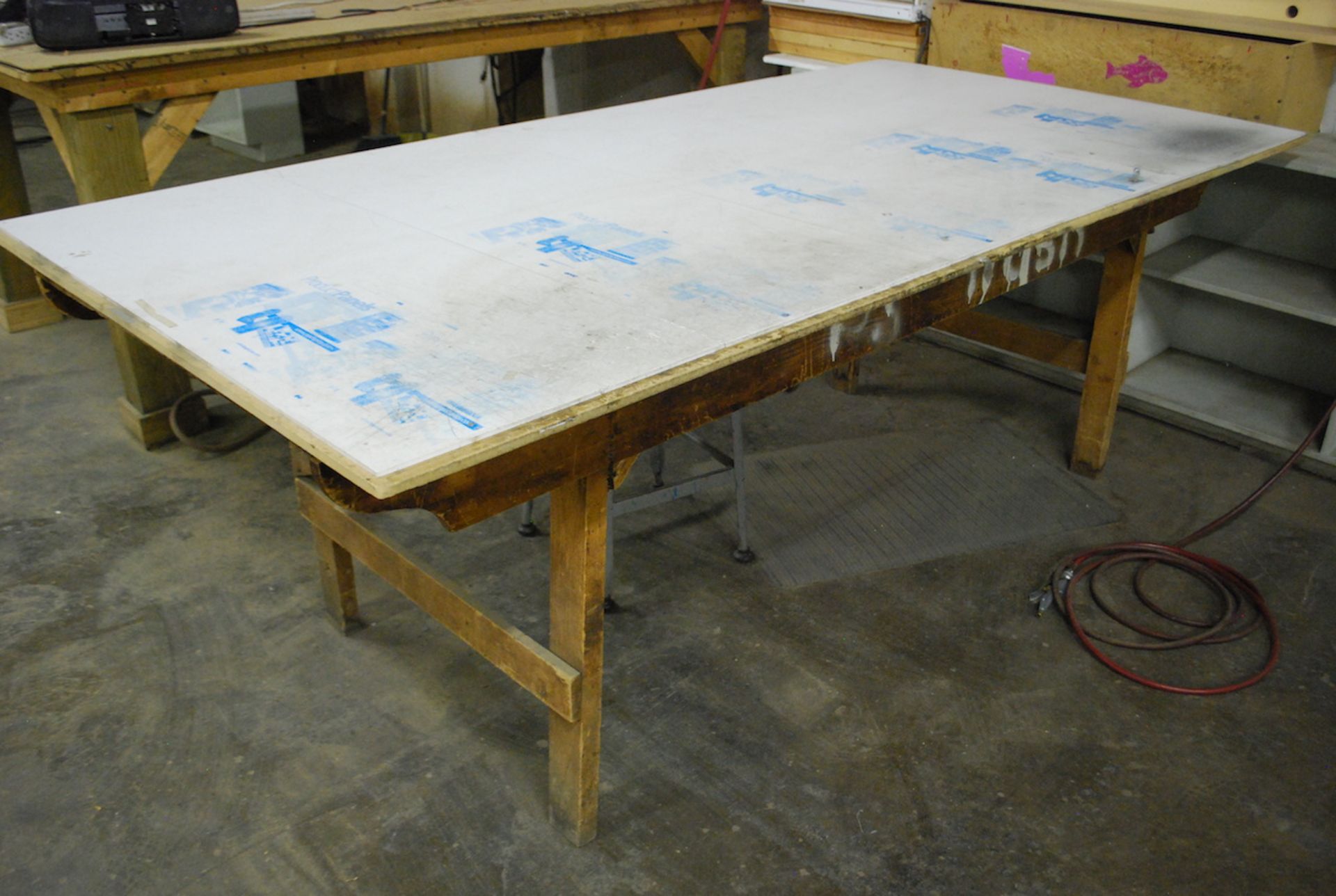 LOT: WOOD TABLES IN AREA - Image 5 of 7