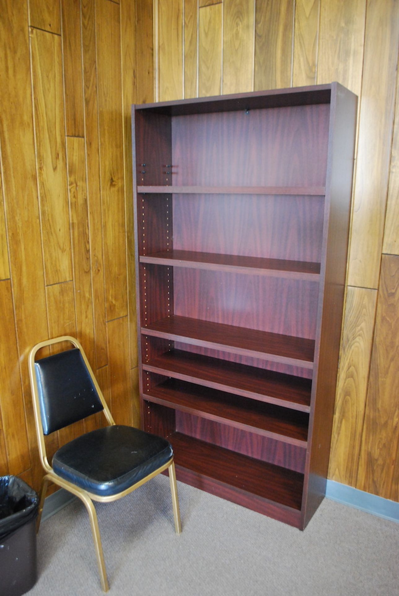 LOT: U-SHAPED DESK; LATERAL FILE CABINET; BOOKSHELF & (2) CHAIRS - Image 3 of 4