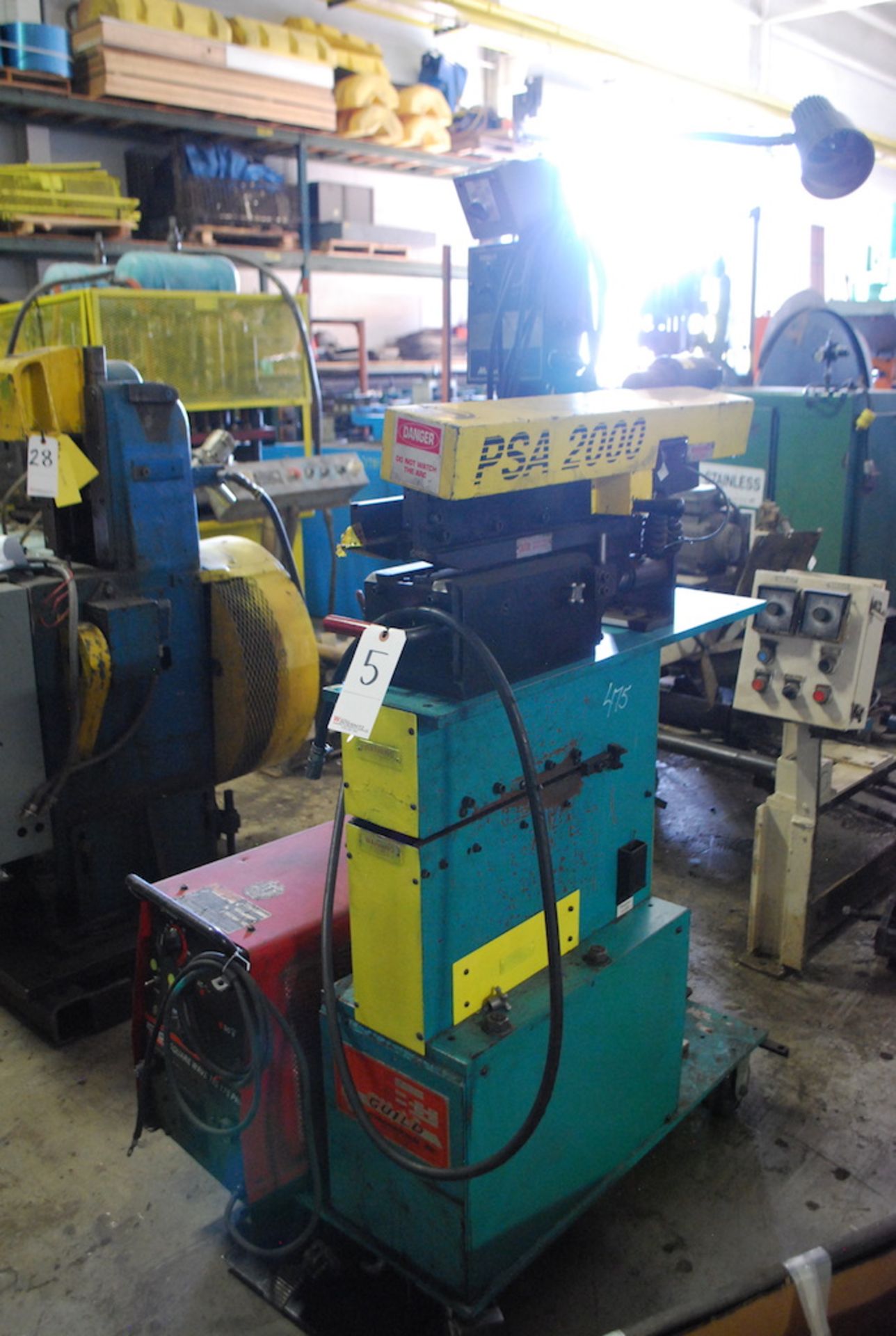 GUILD 10" x .135" MODEL PSA 2000-10 SHEAR END WELDER: 10" Maximum Width, .135" Max Thickness,