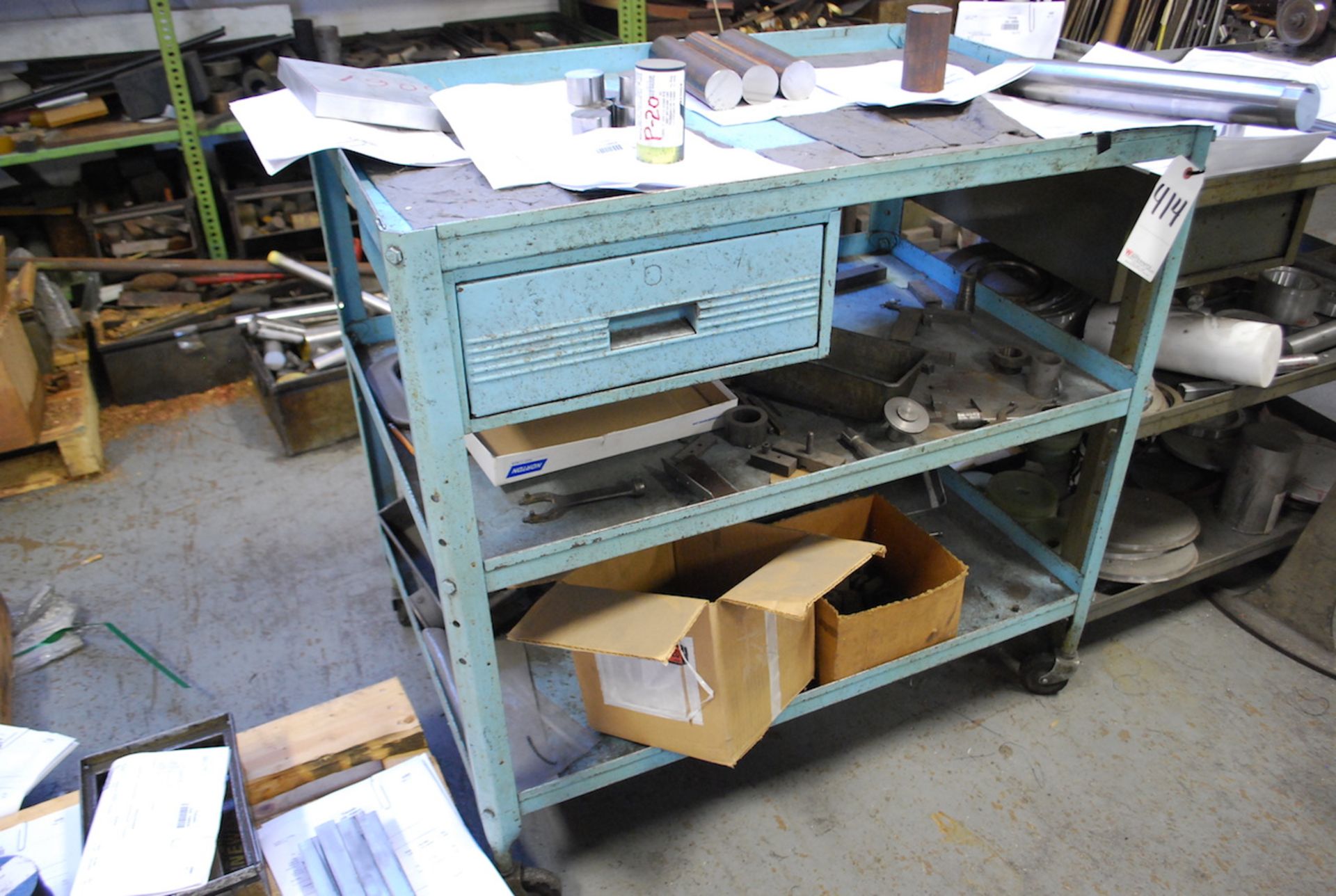 PORTABLE SHOP CART W/CONTENTS