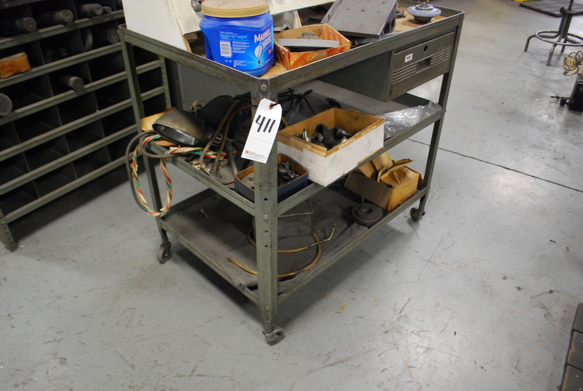 PORTABLE SHOP CART W/CONTENTS - Image 2 of 2