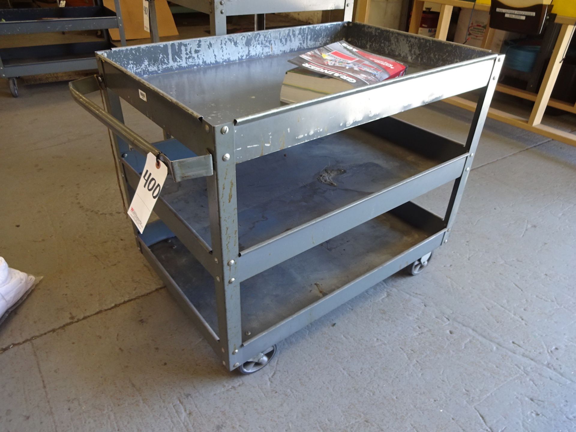 STEEL PORTABLE SHOP CART W/CONTENTS