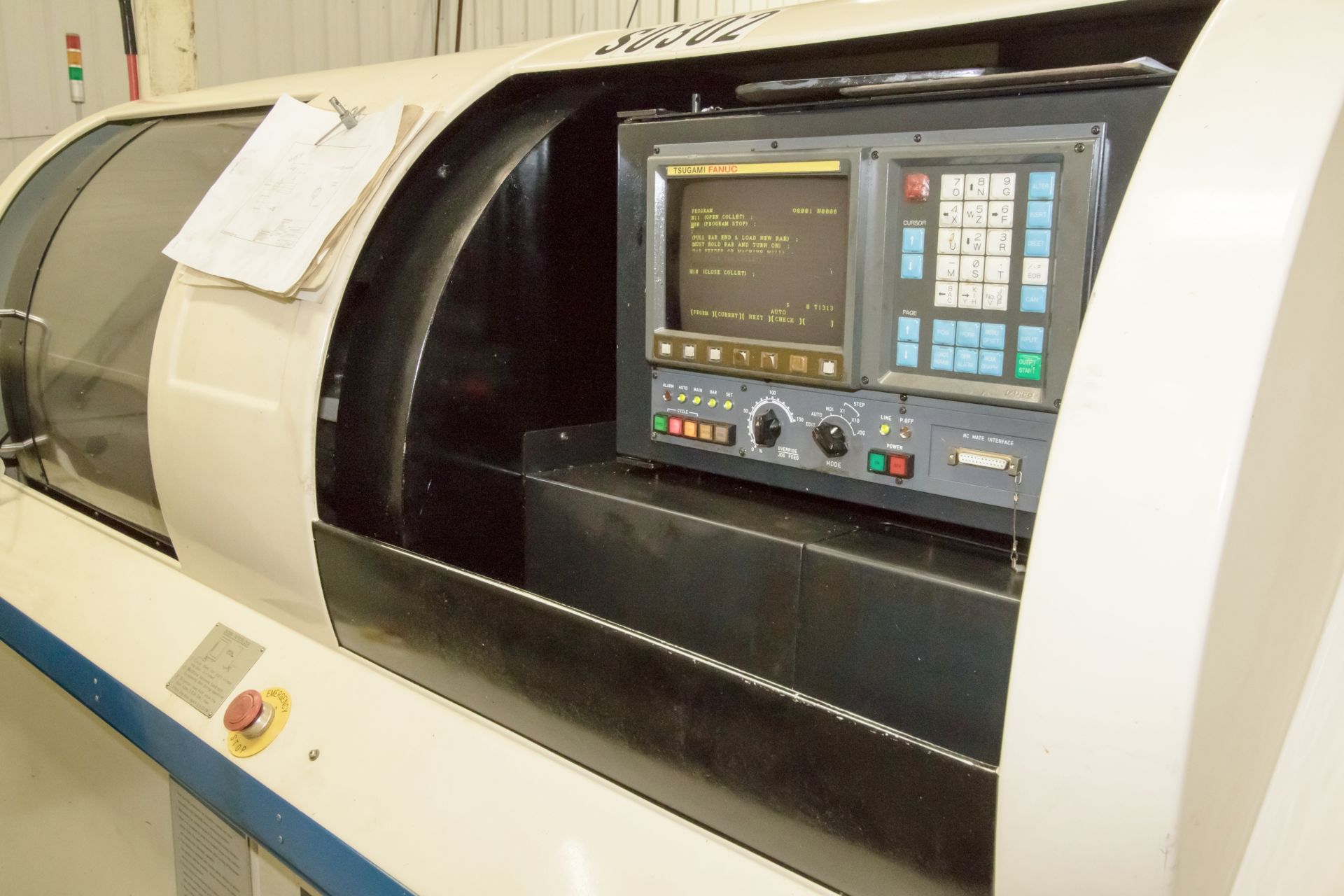 (1992) Tsugami Model S-16D Swiss Type CNC Lathe: S/N 3211; Fanuc 0T Control, 3 Live/5OD/3ID/3BW - Image 2 of 9