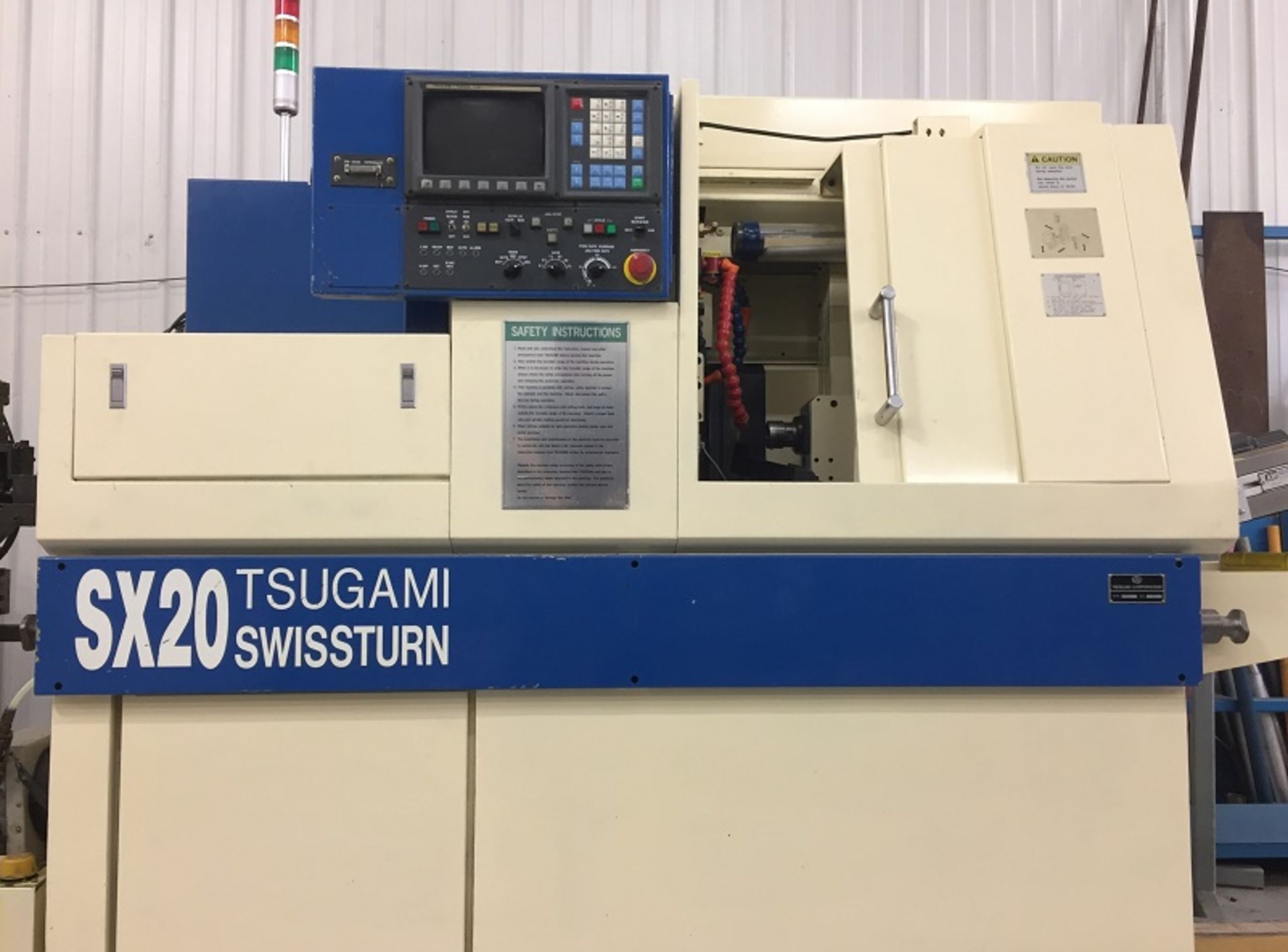 (1997) Tsugami Model SX-20B (BS-20B) Swiss Type CNC Lathe: S/N 225; Fanuc LA-1 Control - Image 7 of 10