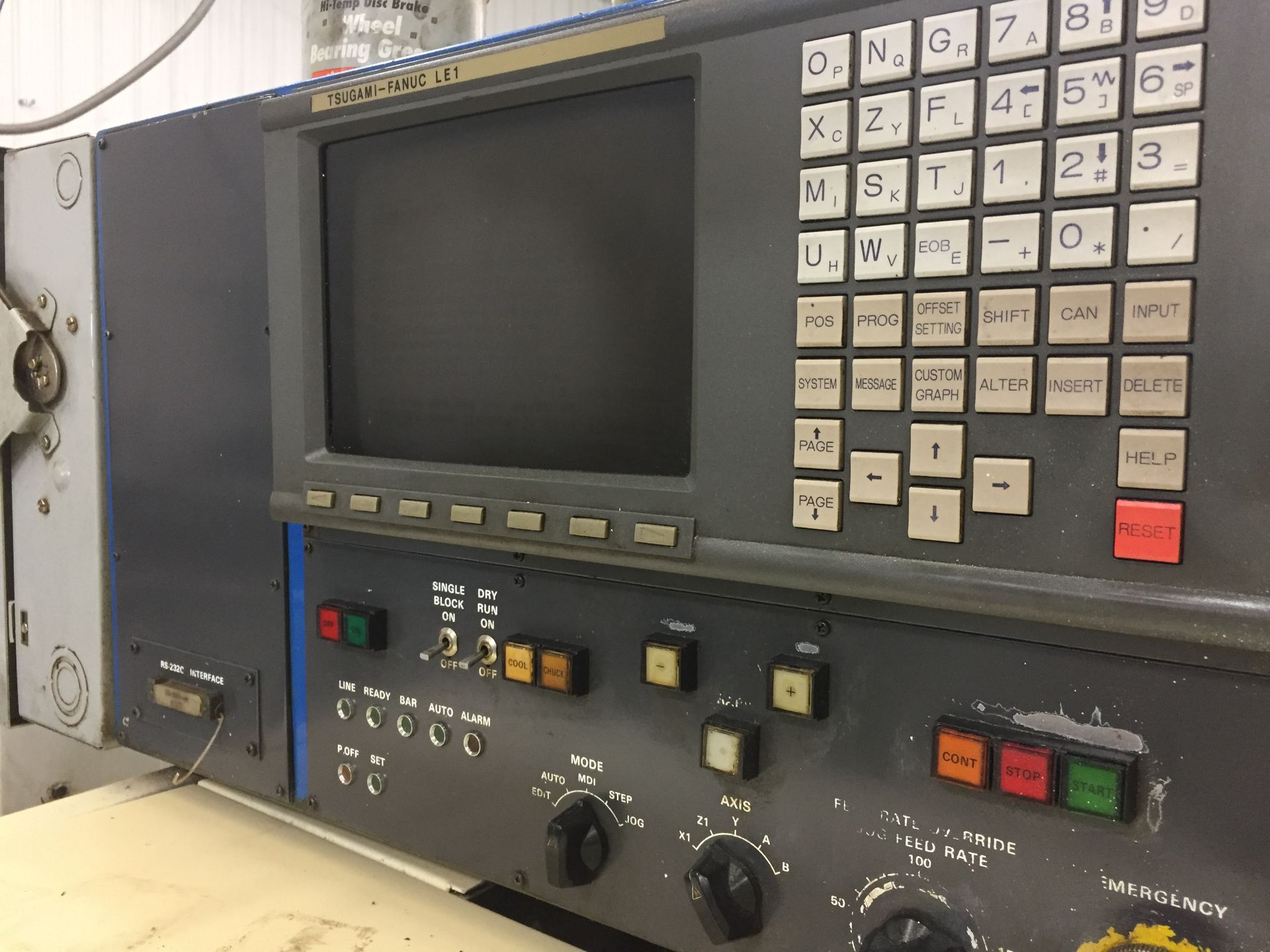 (1998) Tsugami Model BO18B-II Swiss Type CNC Lathe: S/N 533; Fanuc LE1 Control, 2Live/5OD, - Image 3 of 10