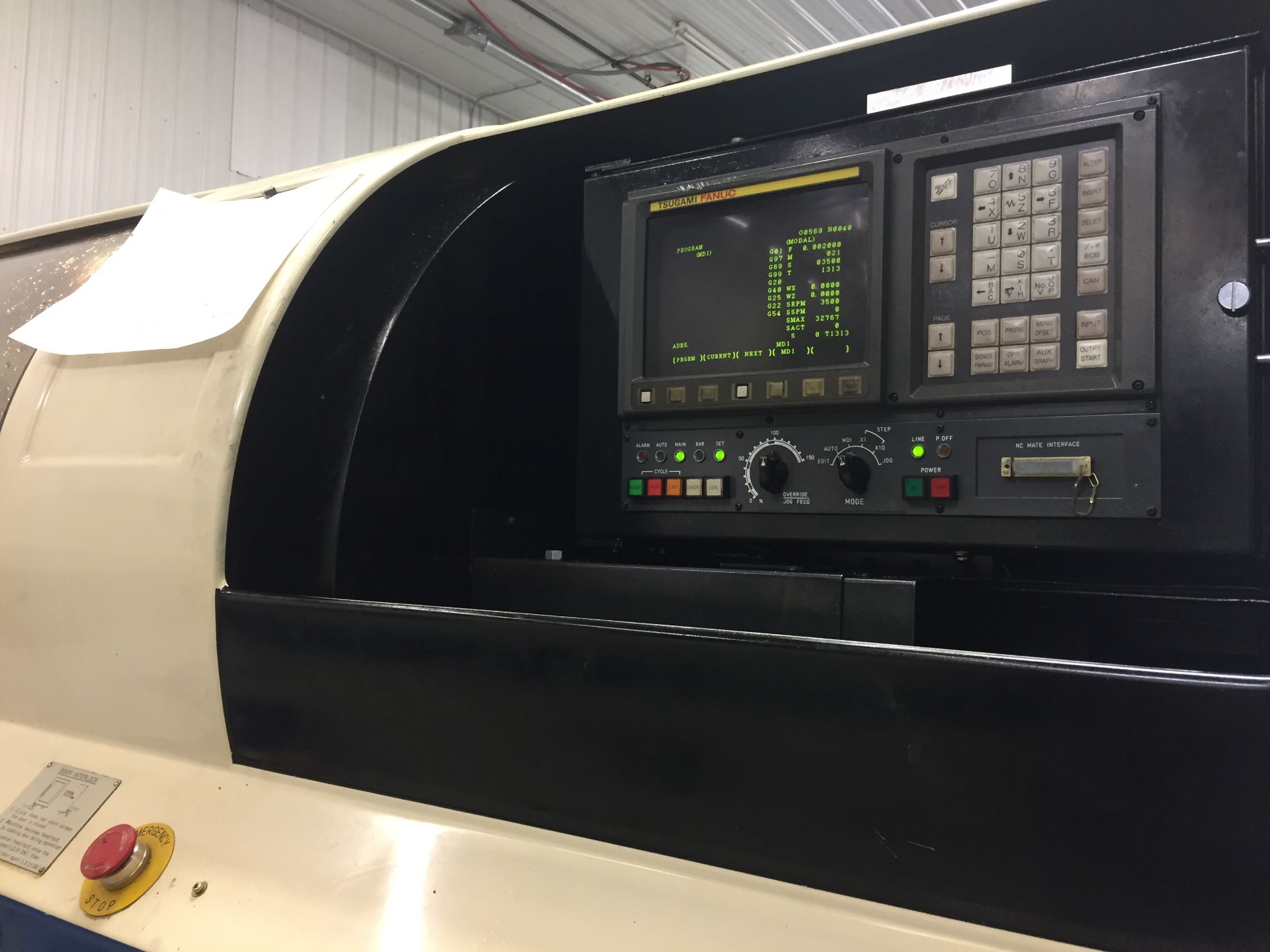 (1992) Tsugami Model S-16D Swiss Type CNC Lathe: S/N 3209; Fanuc 0T Control, 3 Live/5OD/3ID/3BW - Image 5 of 11