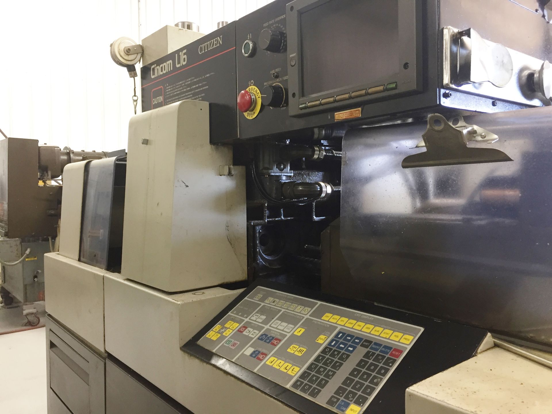 (1994) Citizen Model L-16VII (3M7) Swiss Type CNC Lathe: S/N X8798; Mitsubishi 330 Control - Image 8 of 10