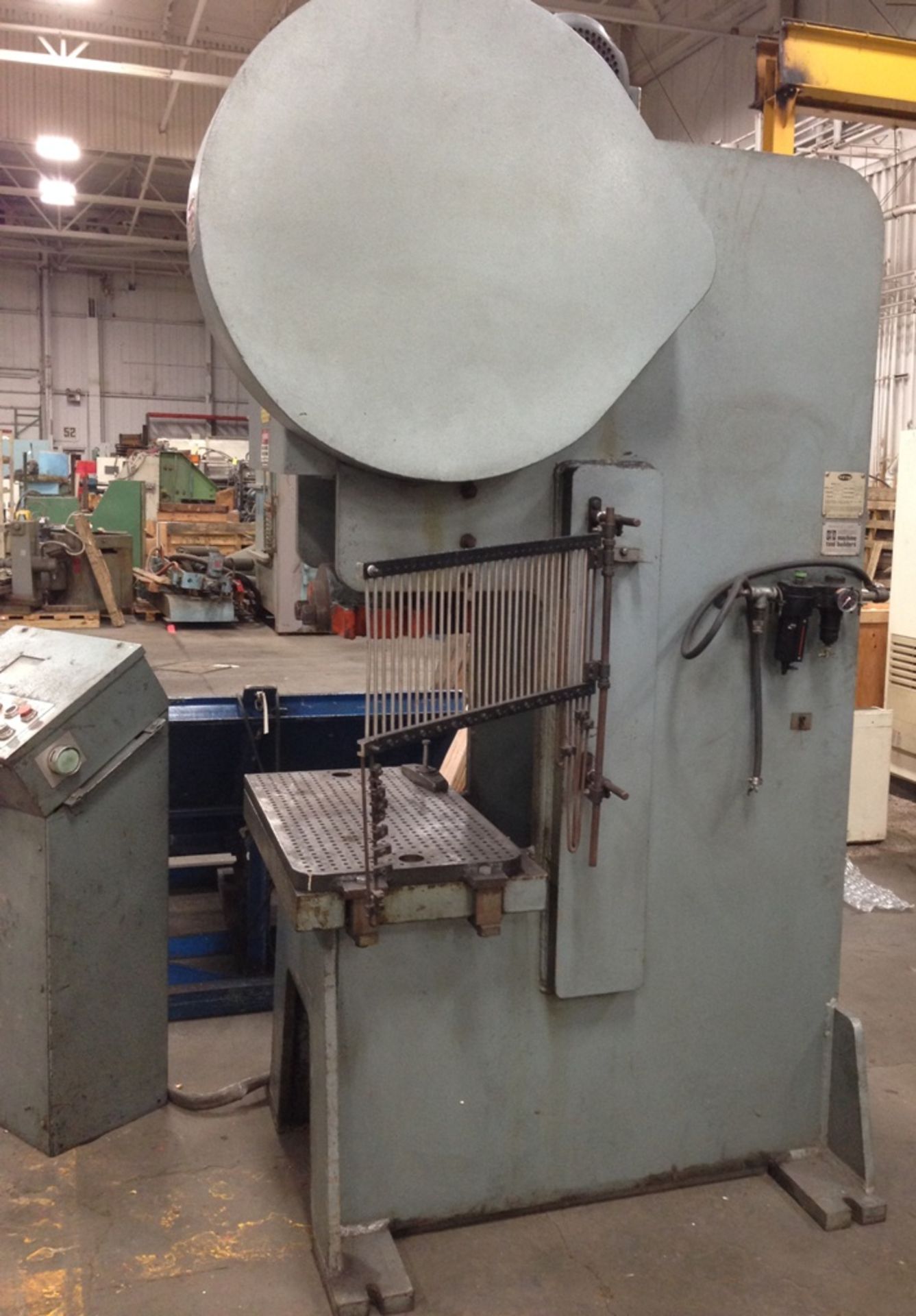 70 TON HEIM MODEL 7GA BACK GEARED GAP FRAME PRESS Serial No. H-3649 New 1989 Motor Driven with 7.5 - Image 2 of 7