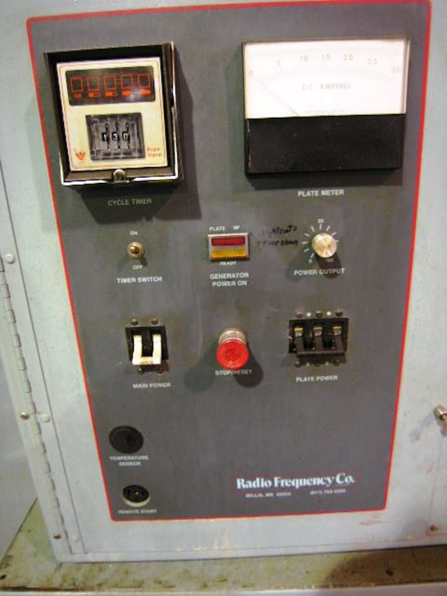 RADIO FREQUENCY CO. INDUCTION GENERATOR SYSTEM RFC, Radio Frequency Generator Md. 3126 Max. kva: - Image 7 of 14