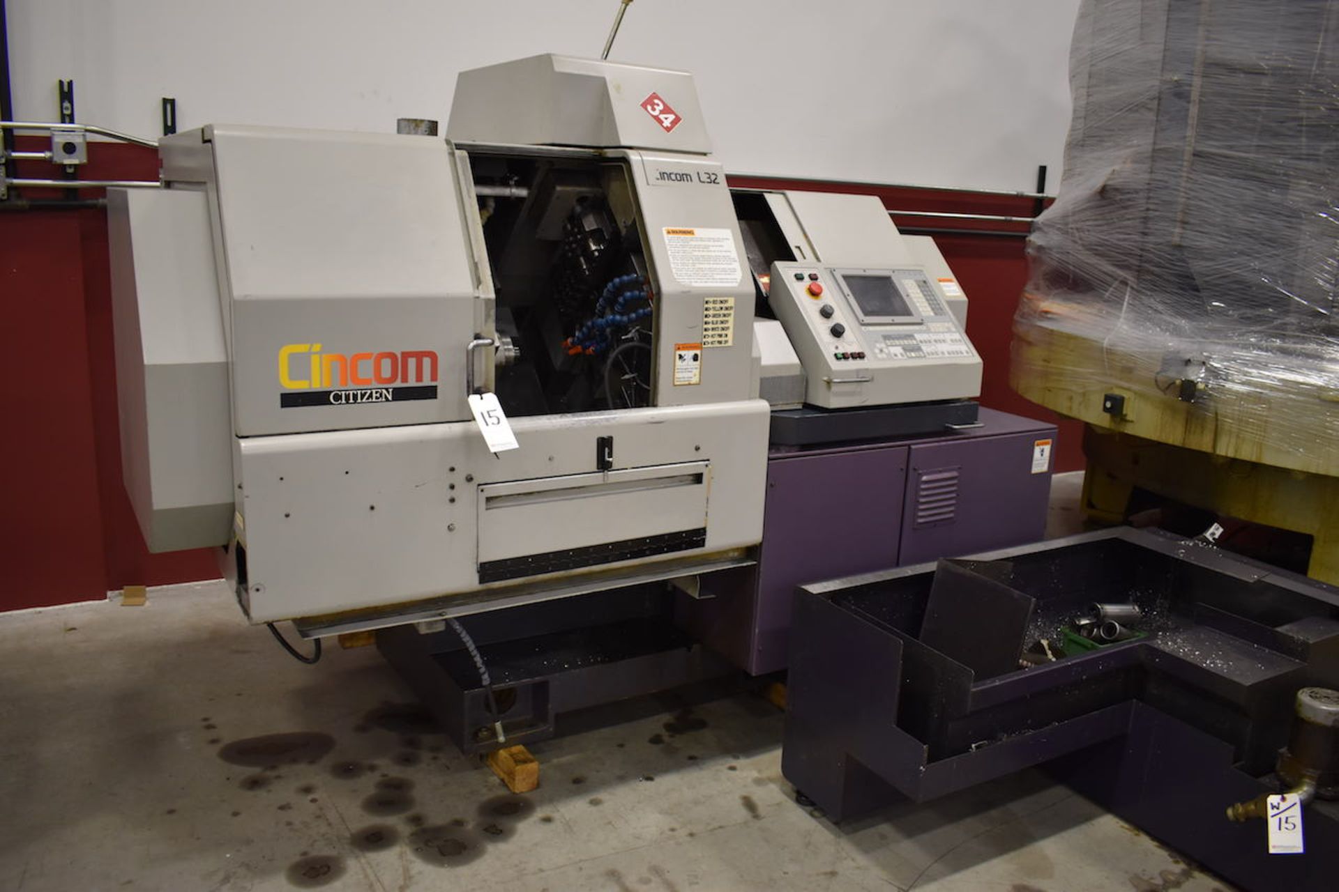 CITIZEN CINCOM MODEL L-32 SWISS TYPE CNC LATHE: S/N V11093 (2000); W/Mfg. No. 42532/0932; W/Iemca