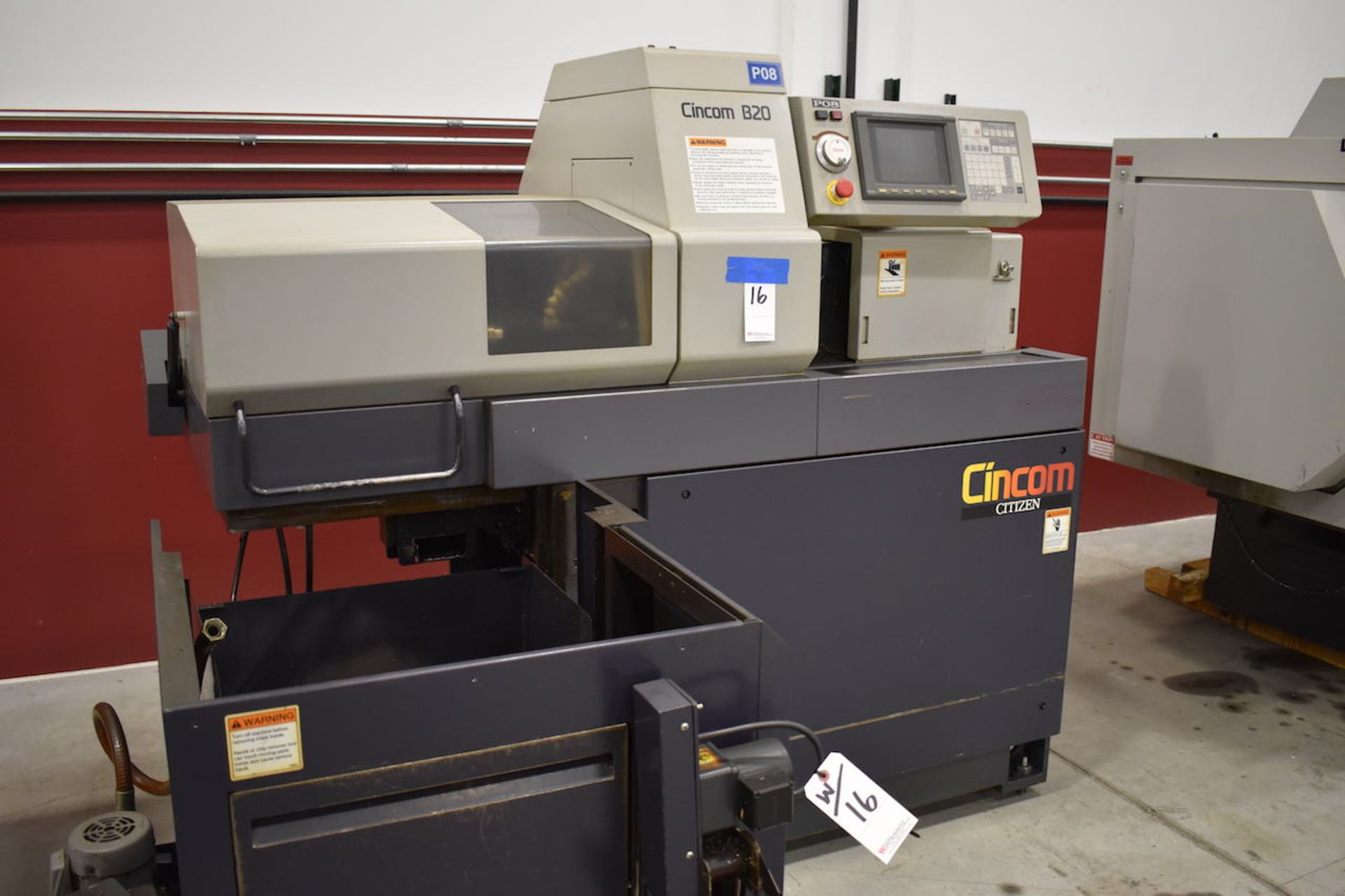 CITIZEN CINCOM MODEL B-20 SWISS TYPE CNC LATHE: S/N B0208 (1997) (Roselle) - Image 2 of 5