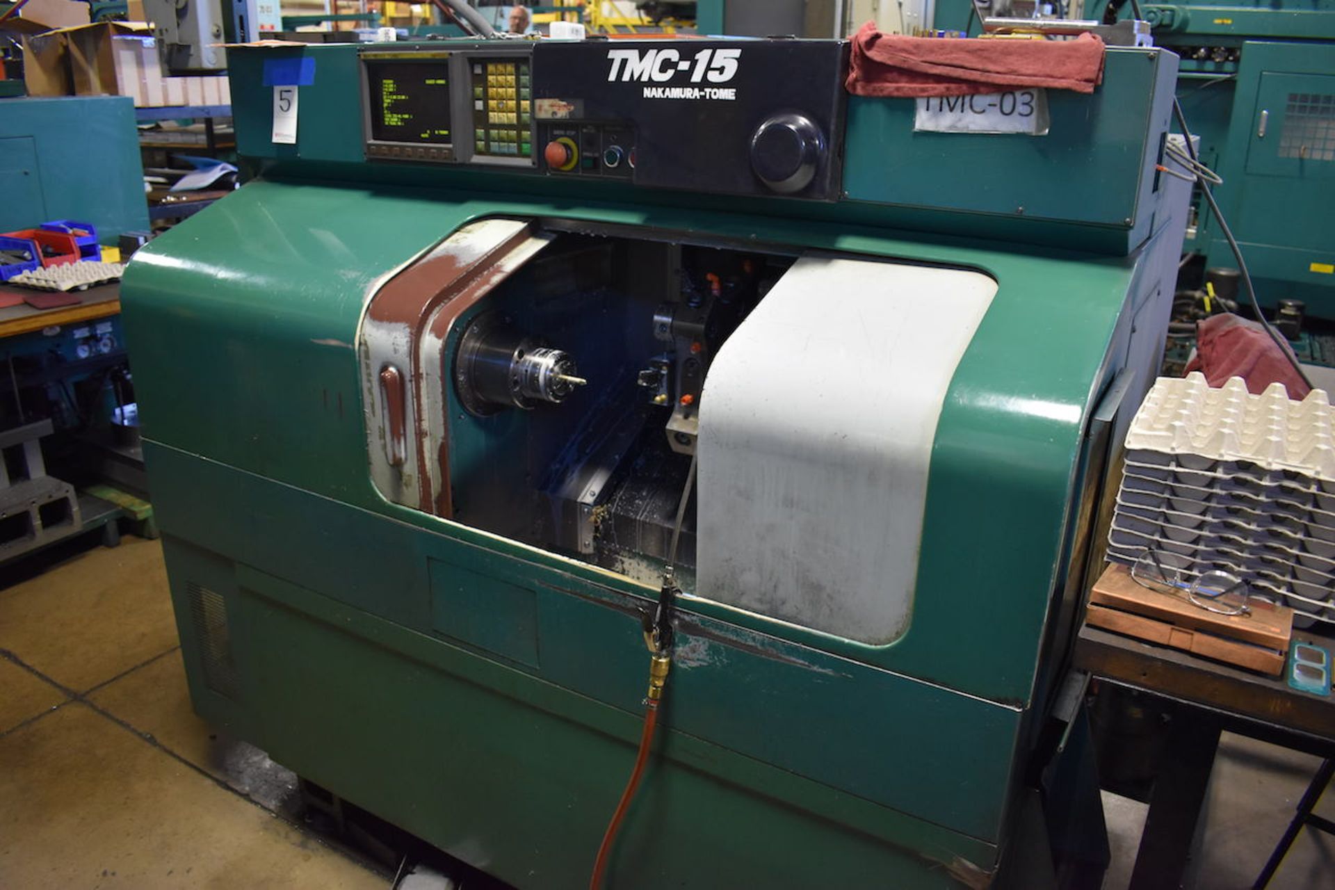 NAKAMURA TOME MODEL TMC-15 CNC LATHE: S/N 01332 (1988); - Image 2 of 6