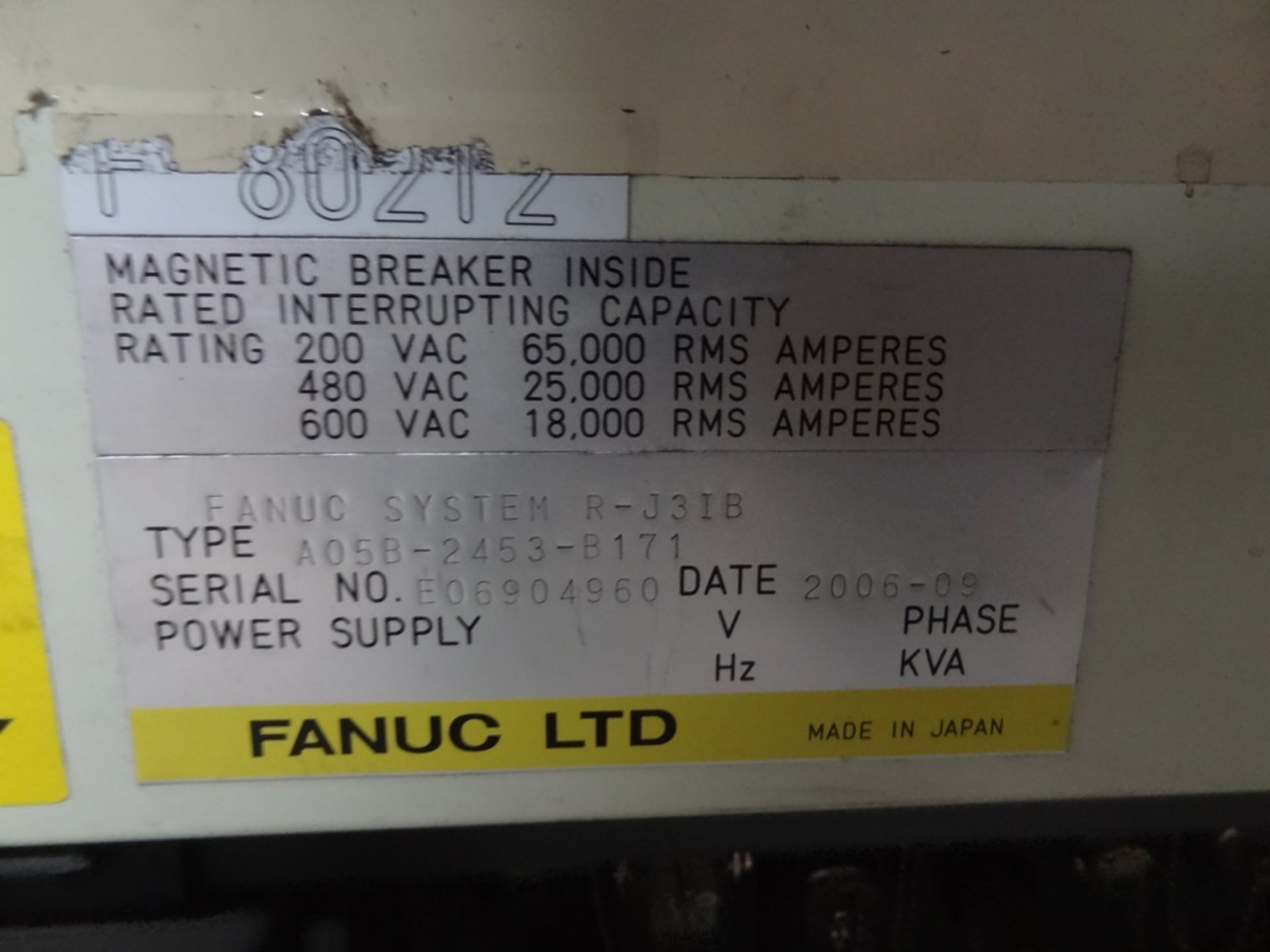 FANUC R2000iA/210F WITH R-J3iB, CABLES, TEACH PEND, SN 80212, YEAR 09/2006, HOURS 10742, LOCATION MI - Image 9 of 9